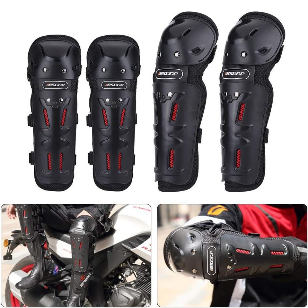 Ochraniacze na kolana i łokcie motocyklowe (zestaw 4 sztuk)