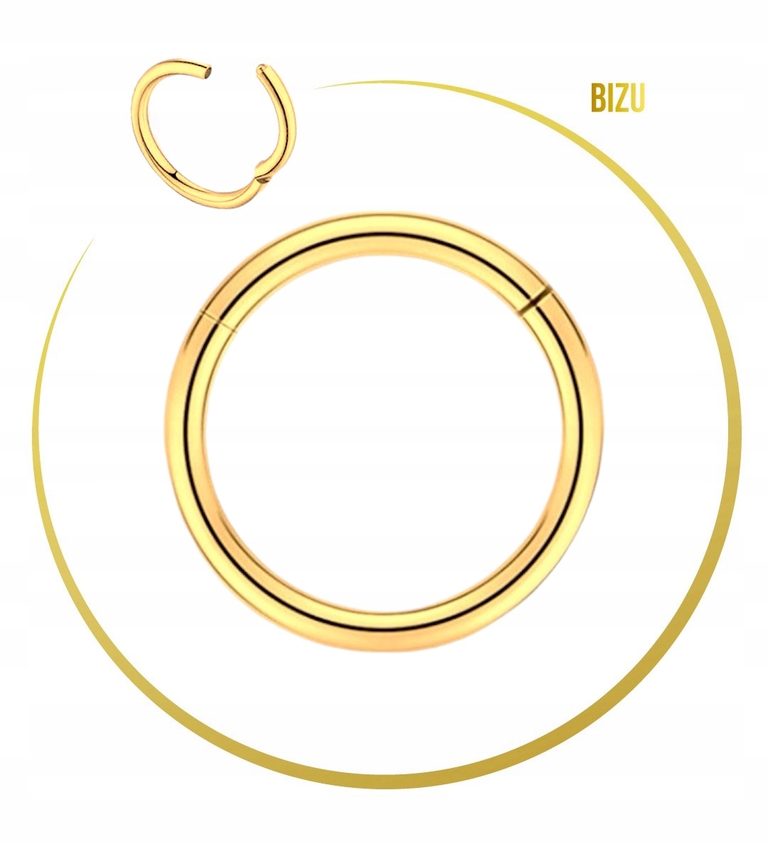 Kolczyk PIERCING Clicker złoty KÓŁKO Kółeczko Helix NOSTRIL Tytan 1,0/10 Rodzaj kolczyki