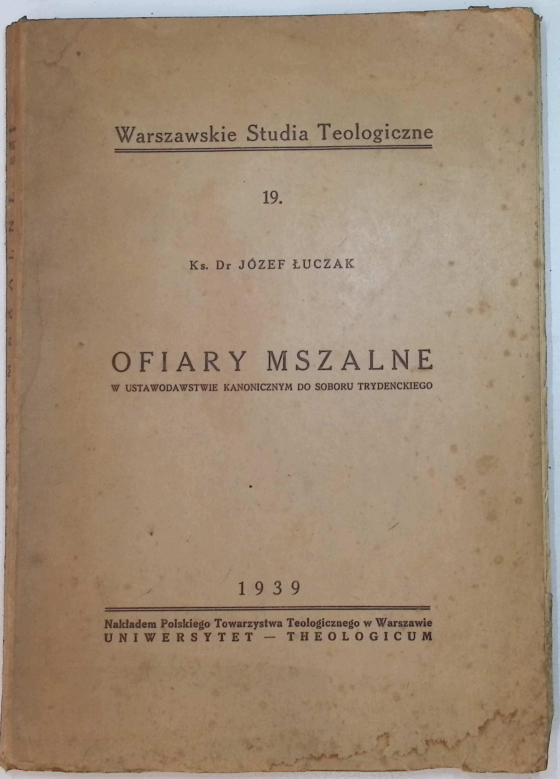 Ofiary mszalne (1939 r.) - Józef Łuczak