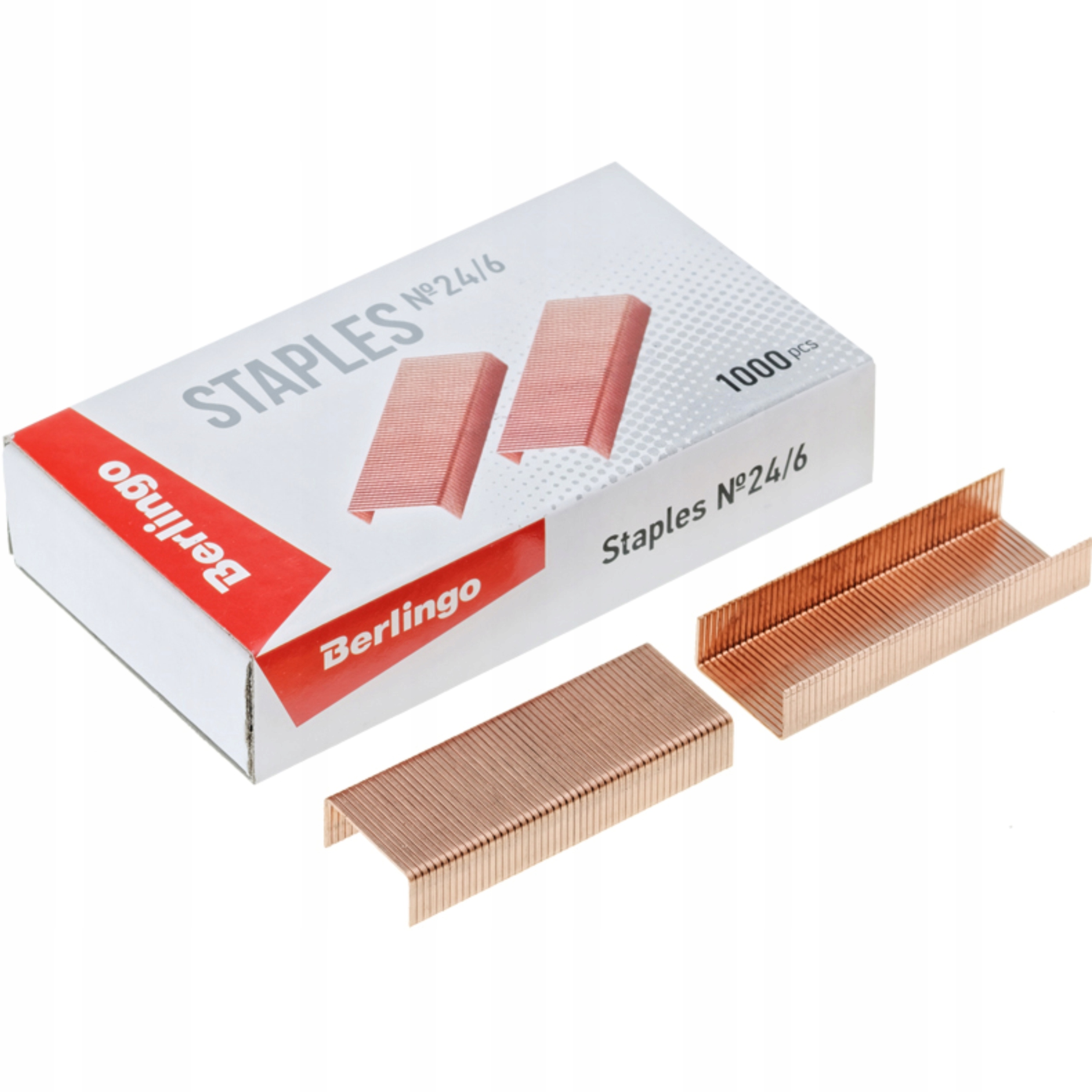 

Zszywki Berlingo 24/6 miedziane 1000 sztuk