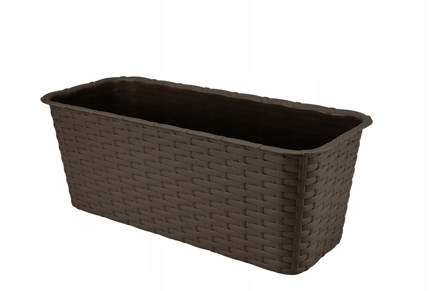 

Doniczka skrzynka balkonowa Rattan 39 cm brązowa
