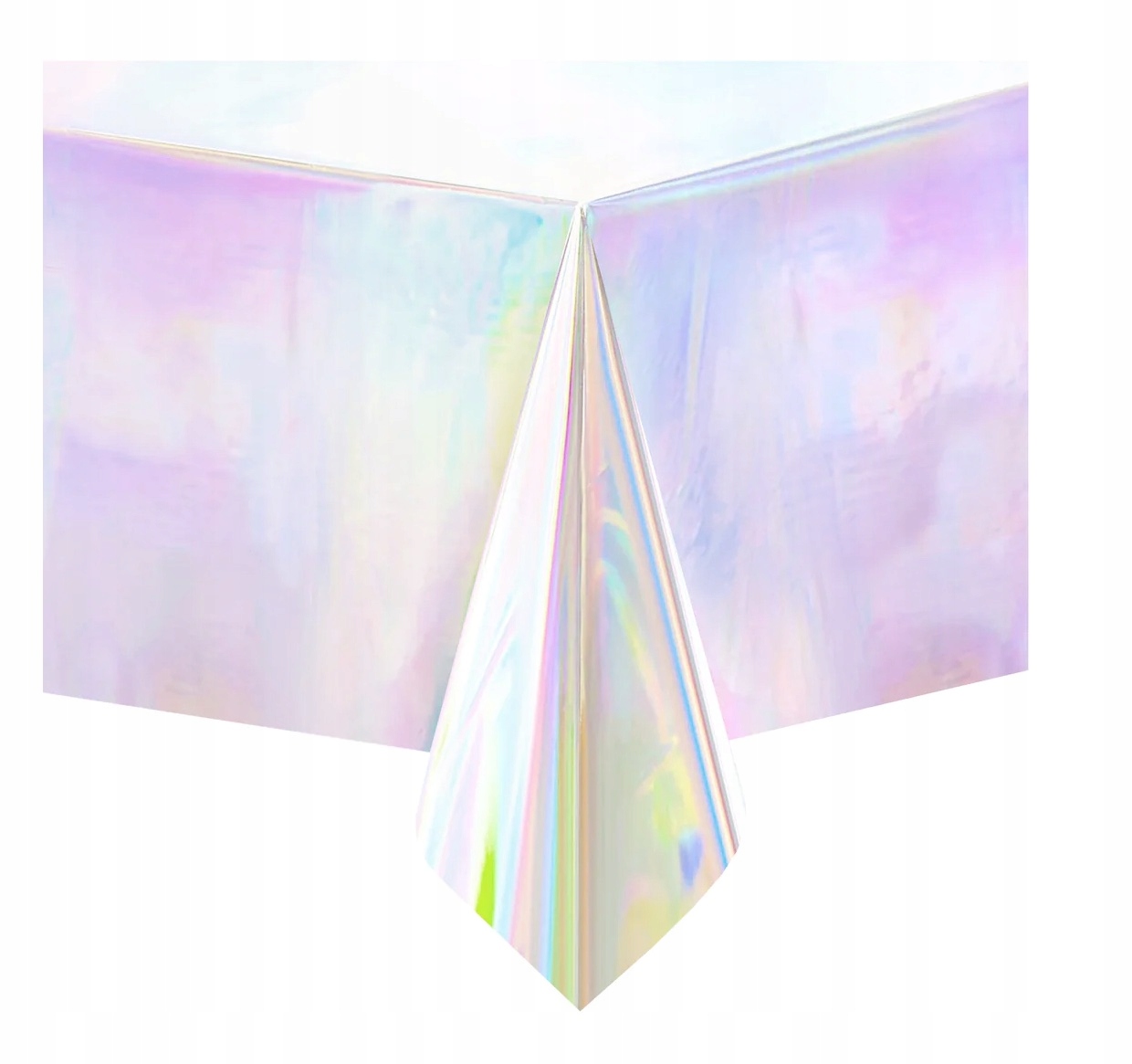 Obrus opalizujący srebrny 137x274cm Na Roczek Długość 137 cm