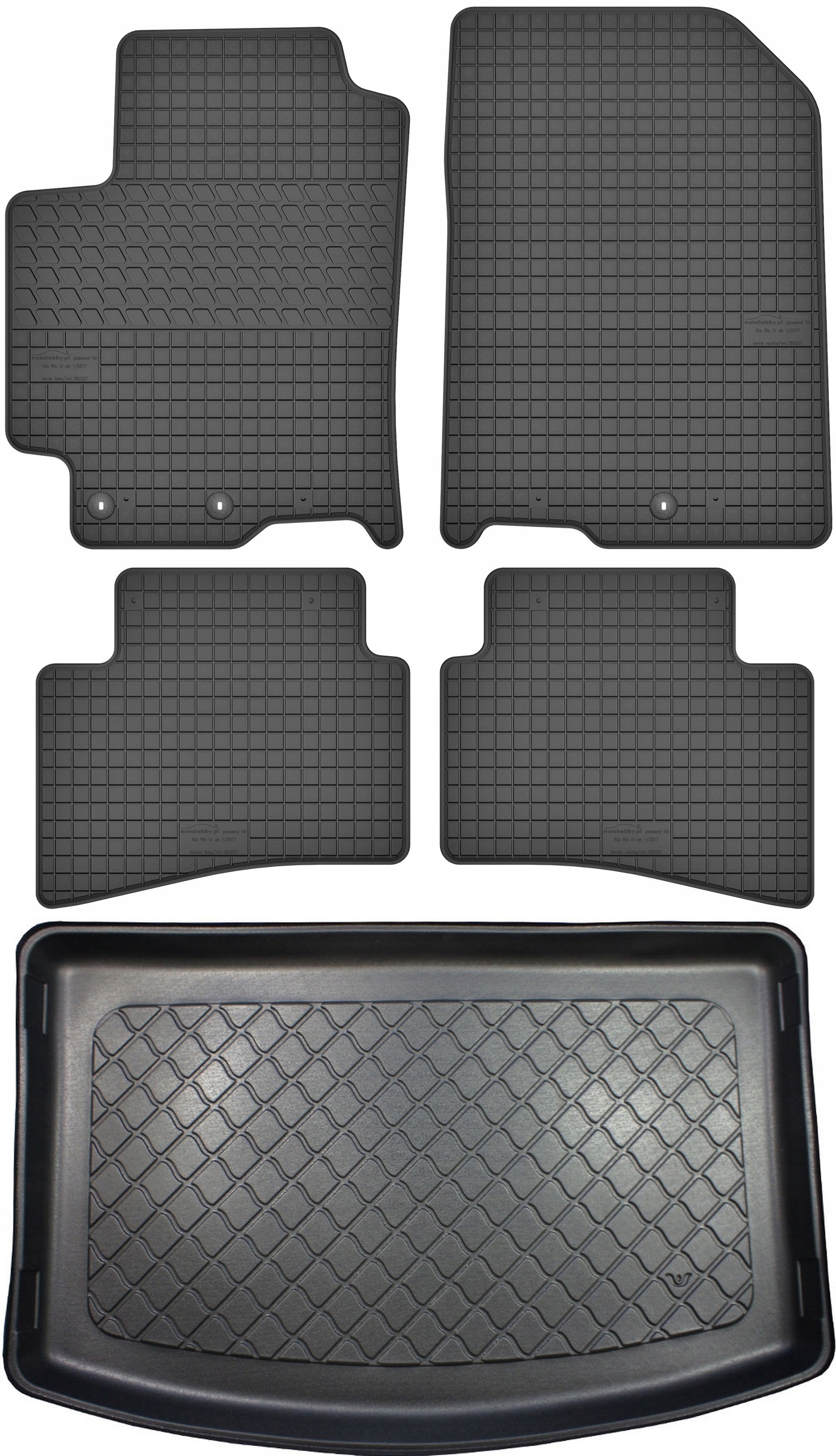 Kia Rio IV Yb Hatchback 2017 Koberce s rohožou