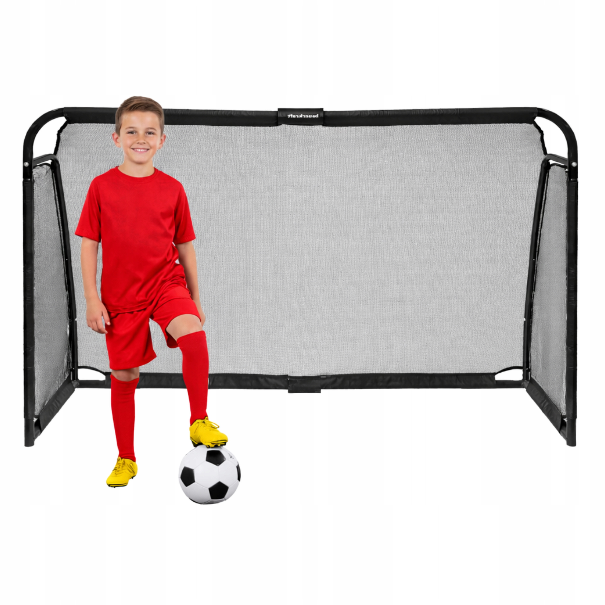 Bramka do Piłki Nożnej dla Dzieci Przenośna Stalowa Składana 180x120x60cm