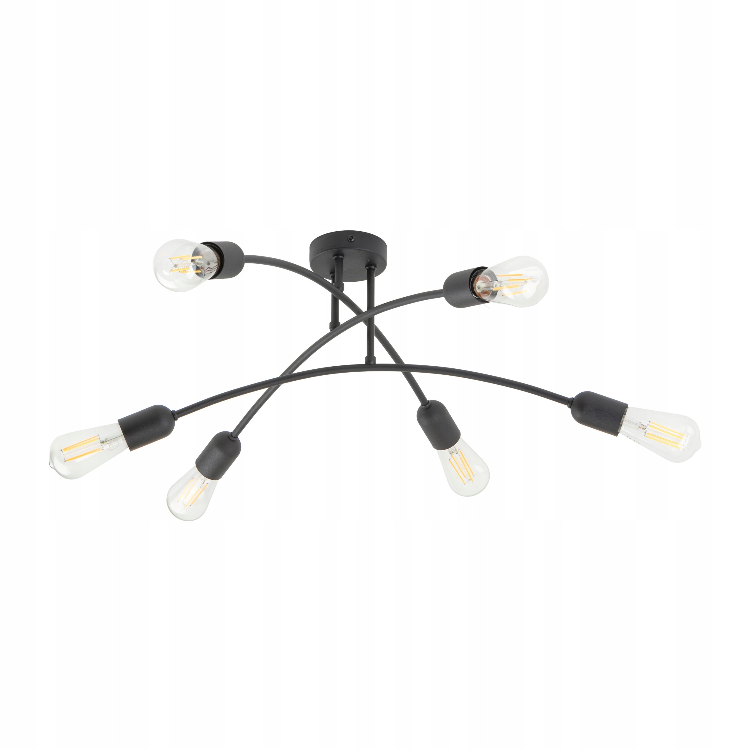 Stropní svítidlo Tk Lighting Helix černá 6x E27 loft pavouk