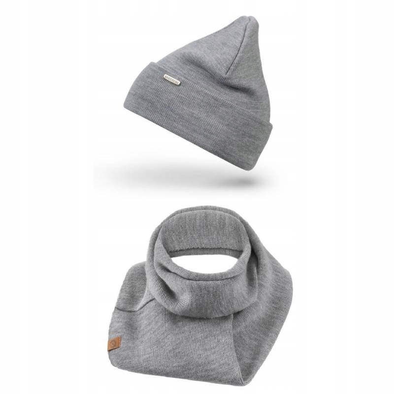 Módní dámská rolovací Čepice Nákrčník šedé barvě