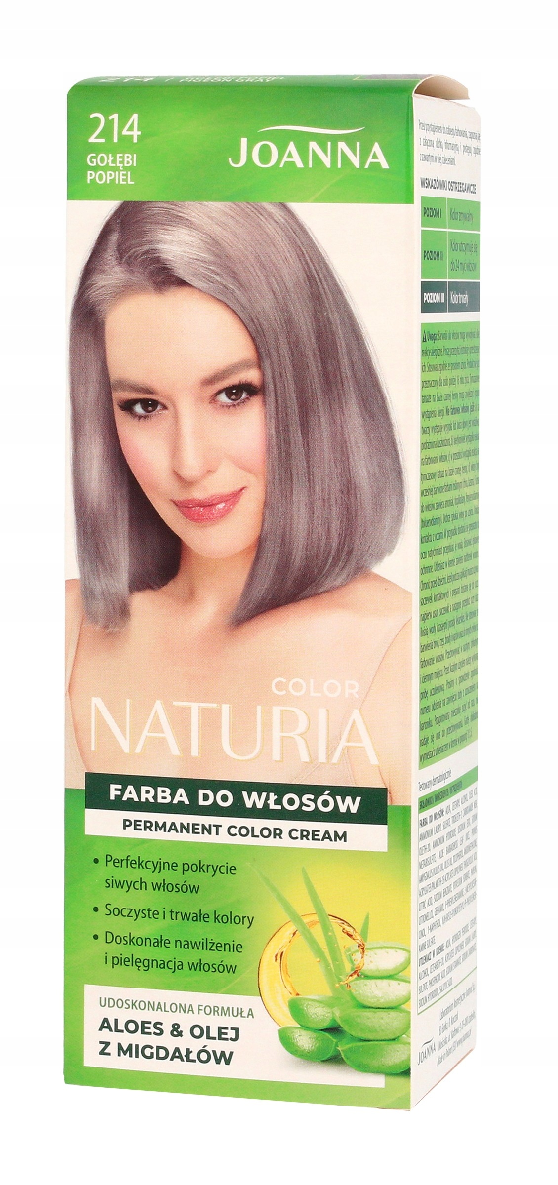 

Joanna Naturia Farba do włosów 214 Gołębi Popiel