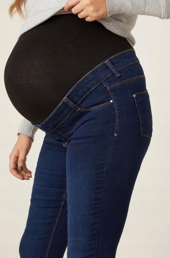 DOROTHY PERKINS JEANSY CIĄŻOWE GRANATOWE 46 PTF Rozmiar 46