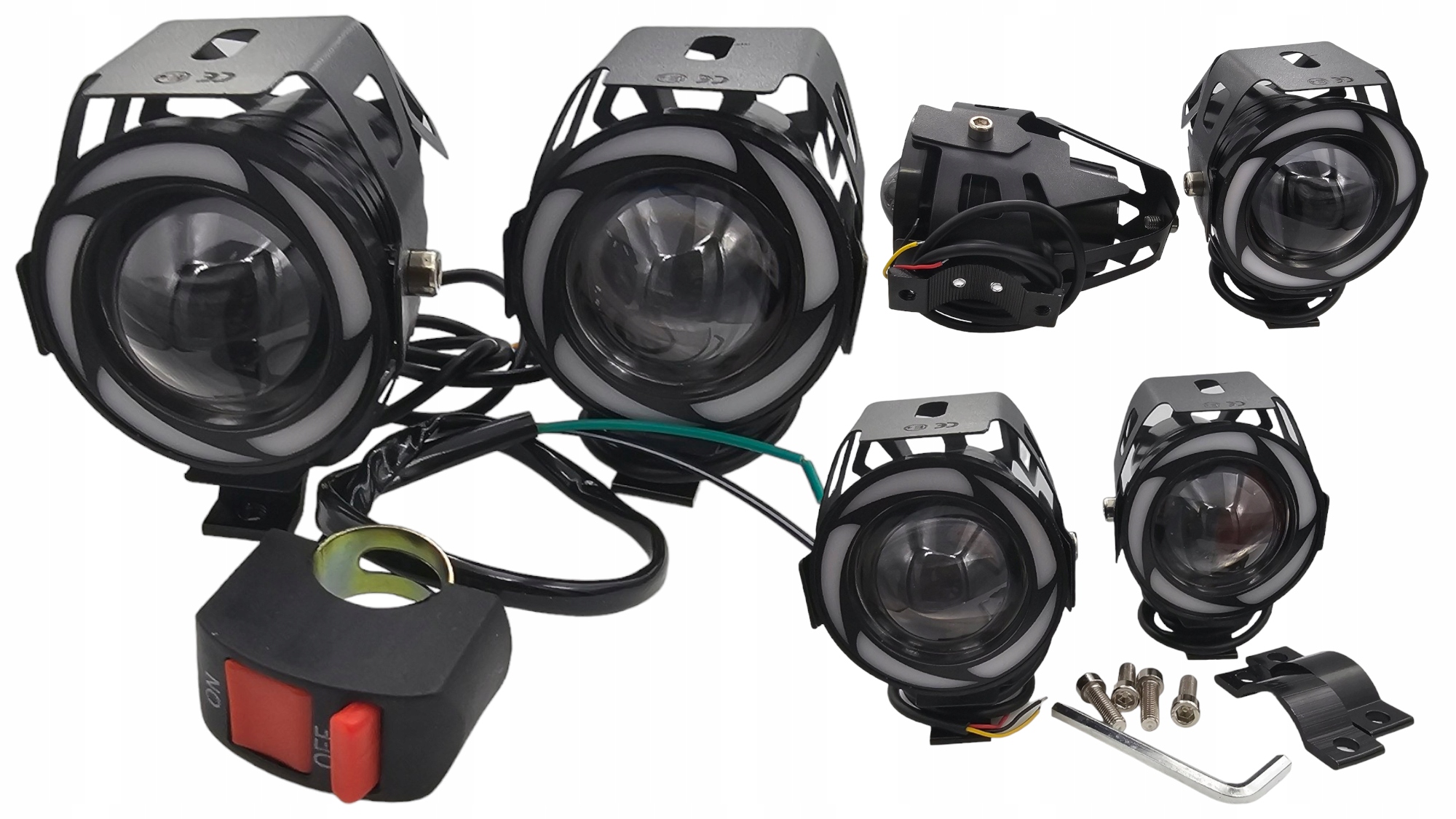 HALOGEN MOTOCYKLOWY LAMPA REFLEKTOR STROBOSKOP Motocyklowe Quad Multikolor