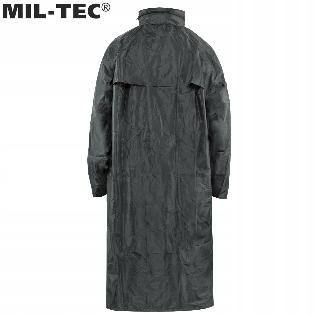 Kurtka przeciwdeszczowa Mil-Tec Płaszcz Sztormiak Weather Coat Czarna S Rodzaj peleryna