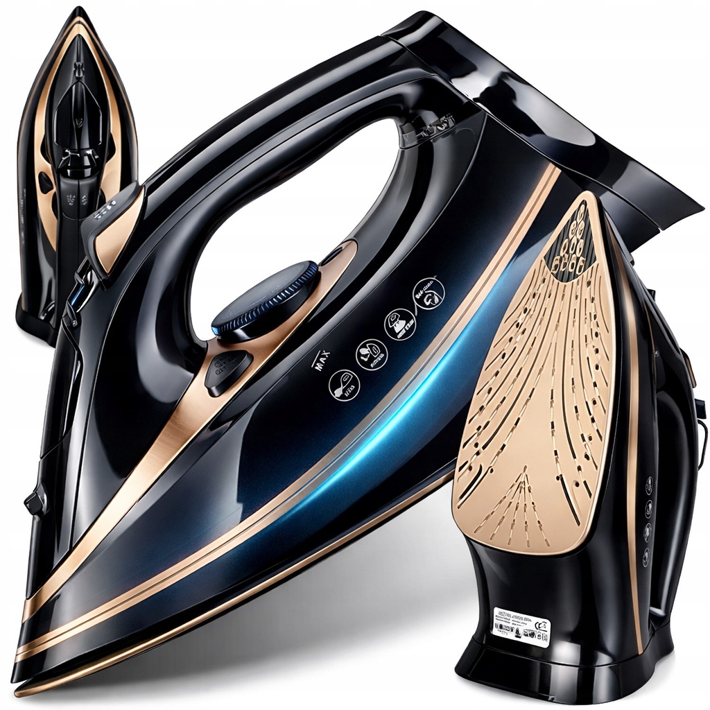 Żelazko Parowe 8w1 Ceramiczna Powłoka 2600 W Duża Moc Zbiornik Na Wodę