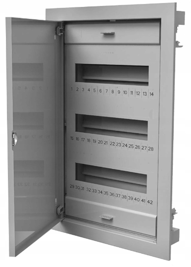 Rozdzielnica Modułowa Pawbol Skrzynka Podtynkowa 3x12MODUŁÓW Metalowe Drzwi