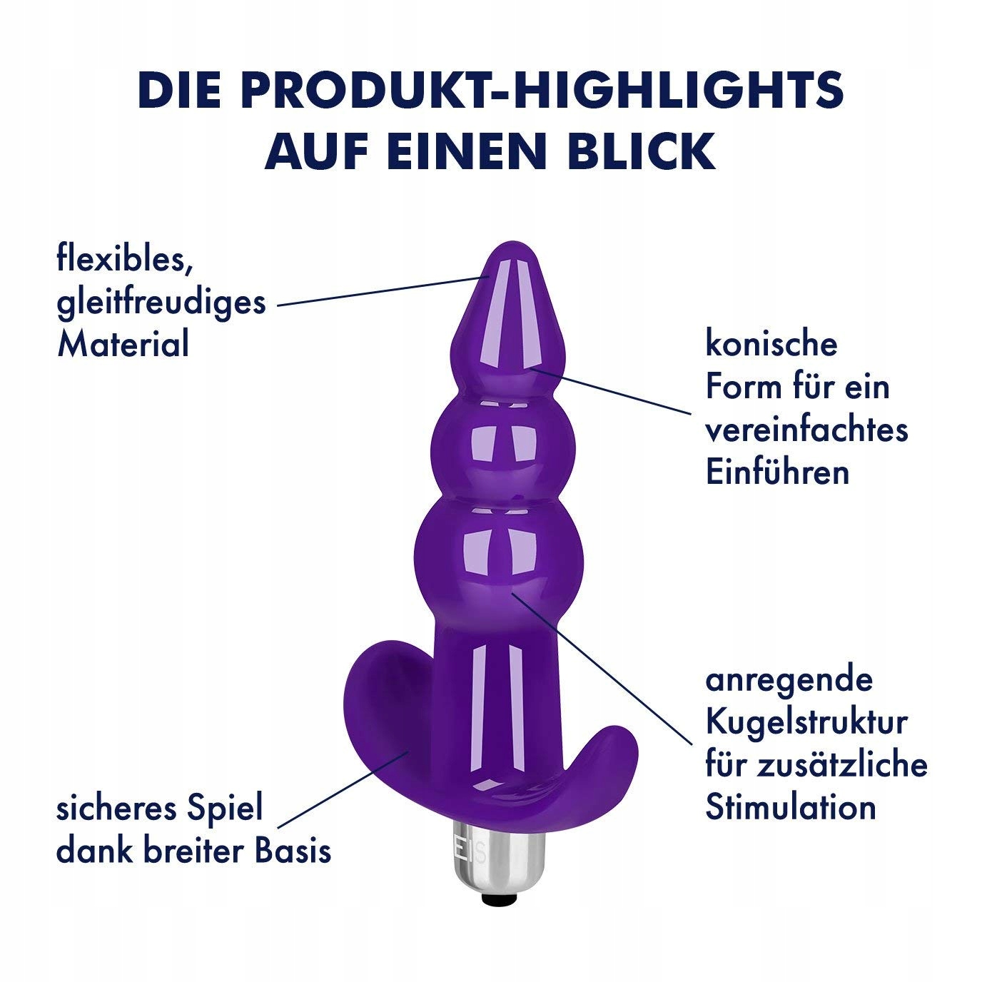 ANALVIBRATOR Masażer Anusa Z Kulistą Strukturą 108 cm — miniatura 2
