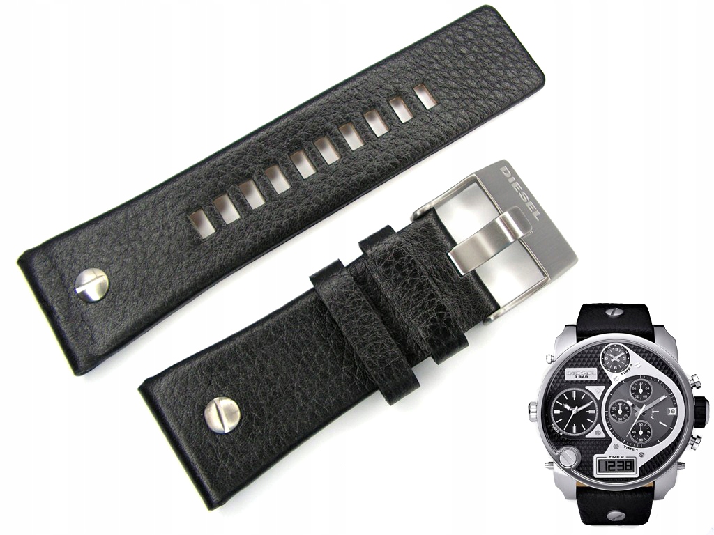 Pásek pro Diesel DZ7125 kožený černý 28 mm originální