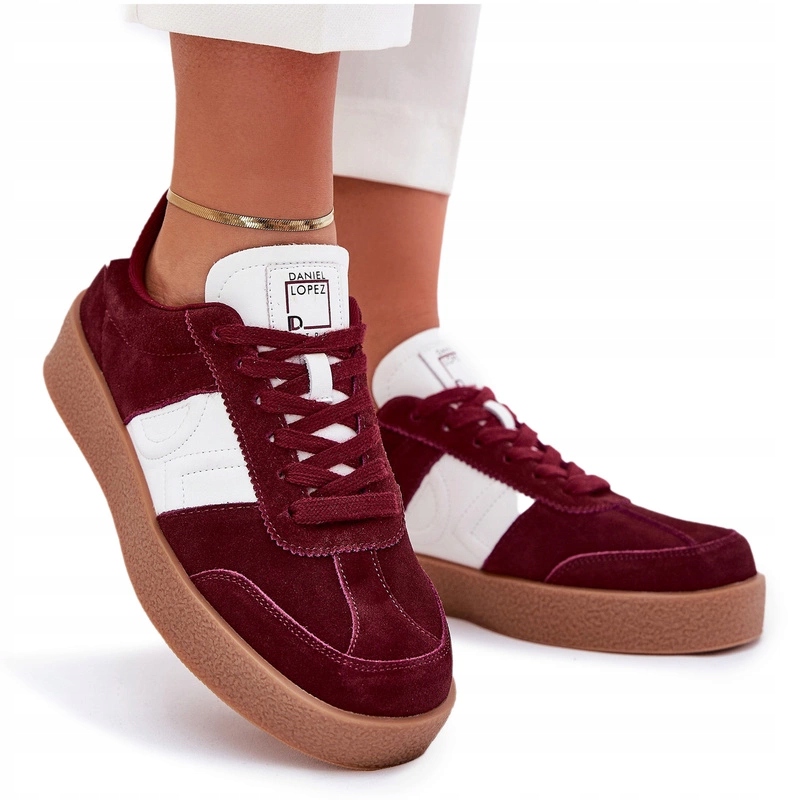 Dámské Semišové Tenisky Daniel Lopez Just Dare SS2D4023 Bordové 38