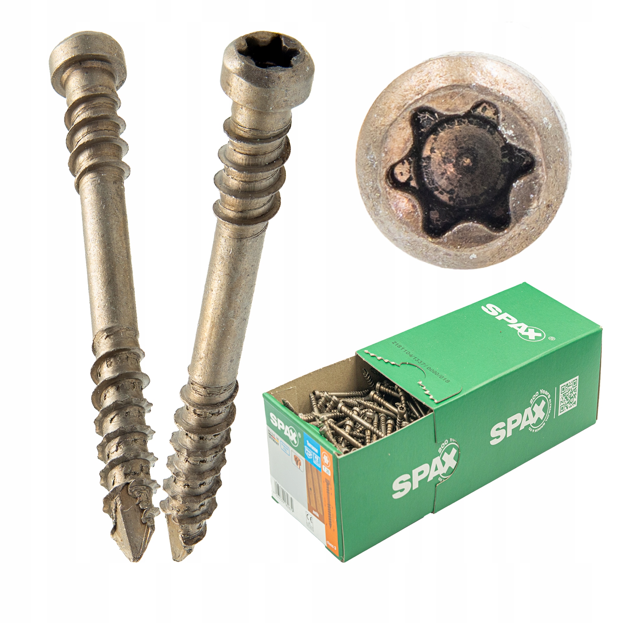 Spax Skrutky do terasovej dosky 5x60 mm ušľachtilá oceľ Staré Zlato 400 ks