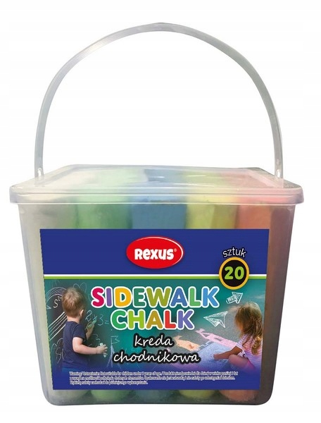 

20X Gruba Kolorowa Kreda Chodnikowa 20 Sztuk XXL