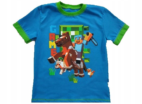 

Bluzka Krótki Rękaw T-shirt Koszulka 152 Minecraft