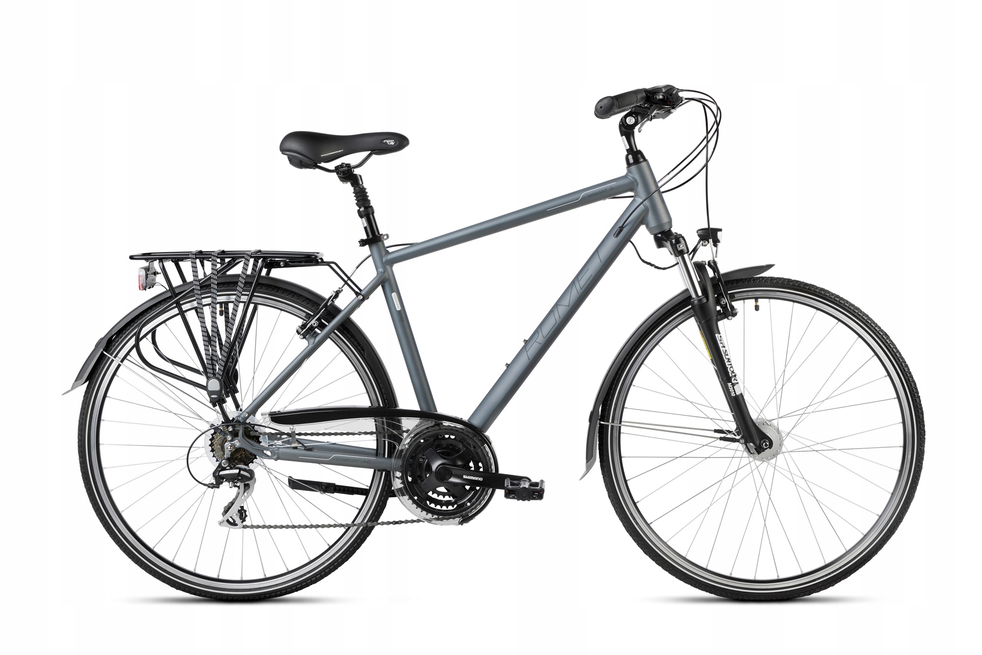 Rower trekkingowy męski Romet Wagant 3 28 L(21") szaro-czarny