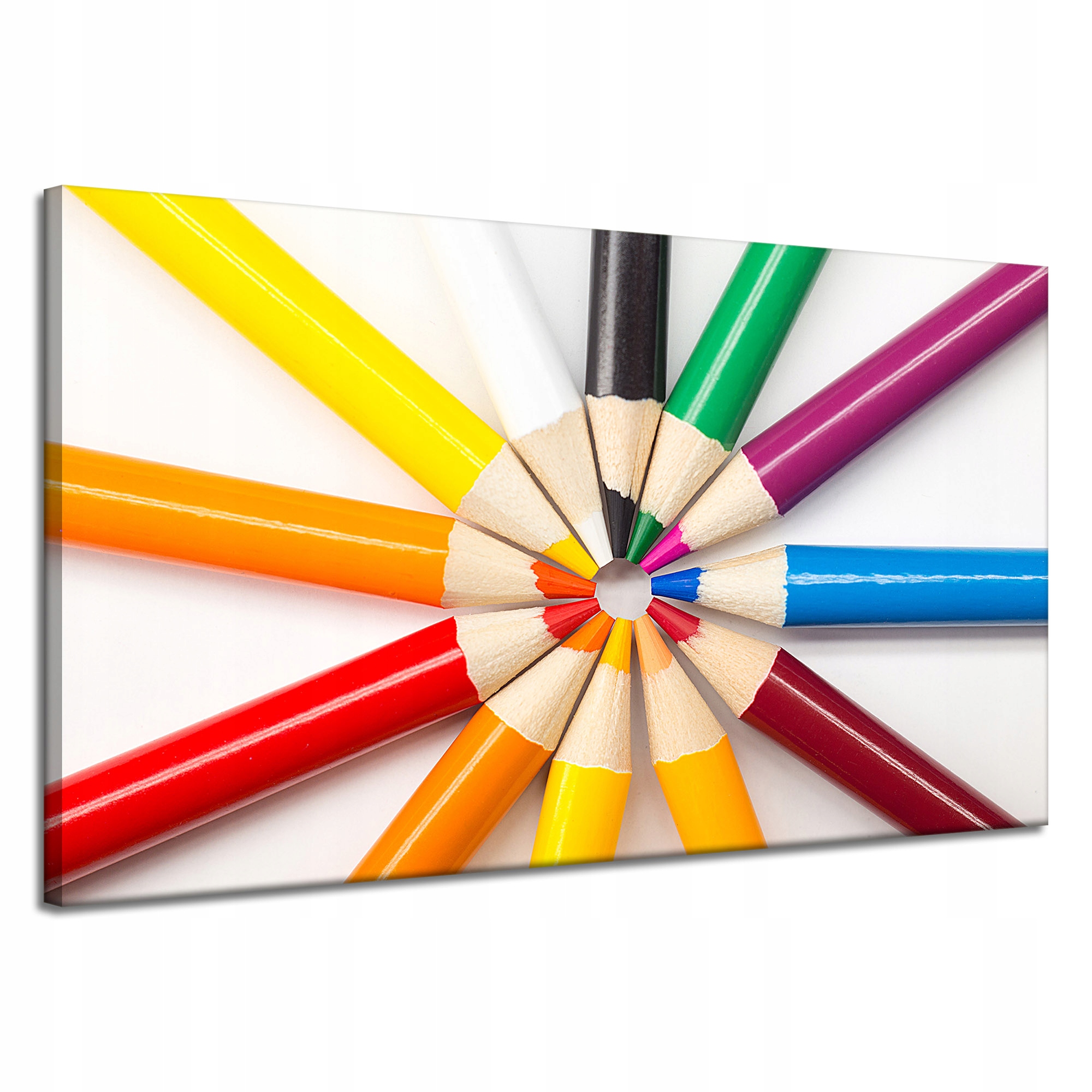Obraz na plátně Barevné Pastelky Kolo barevné představivosti 120x70