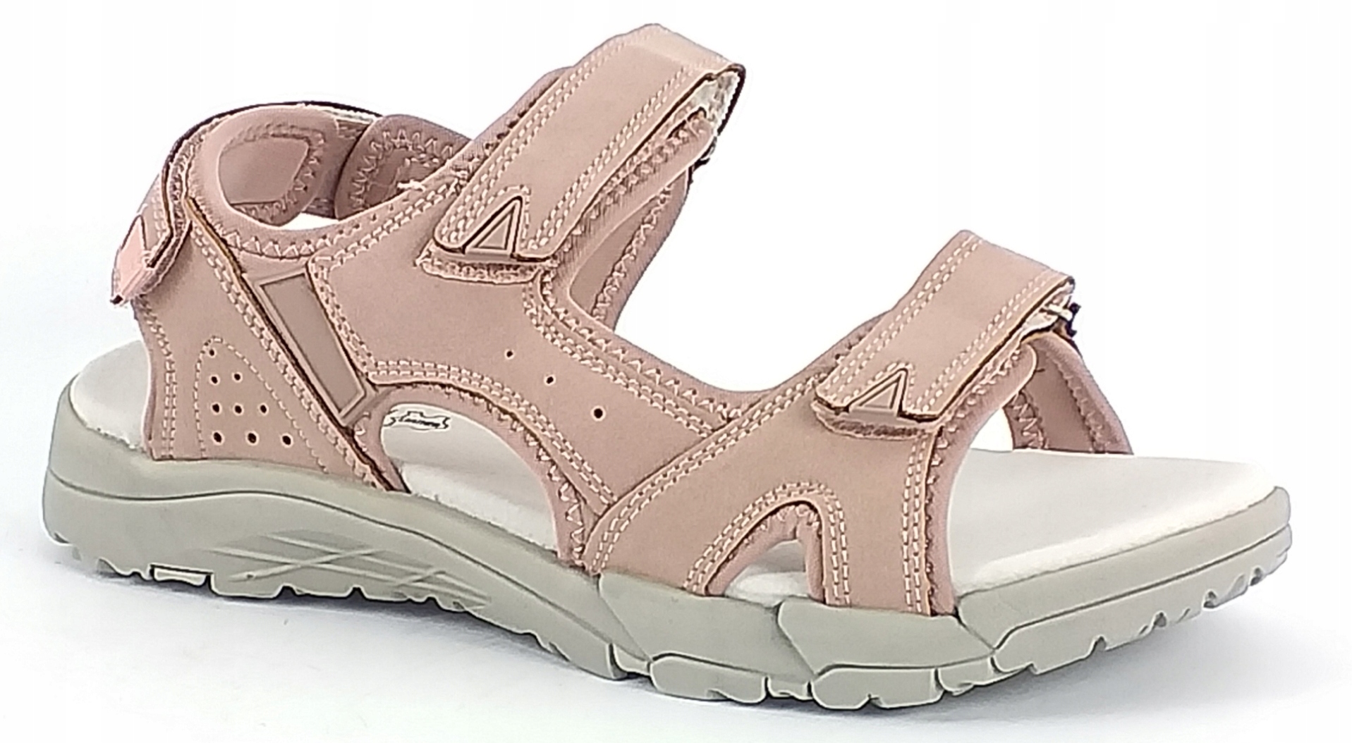 Sandały American Club RL166 Obuwie Lekkie Młodzieżowe Na Rzepy Beżowe 38