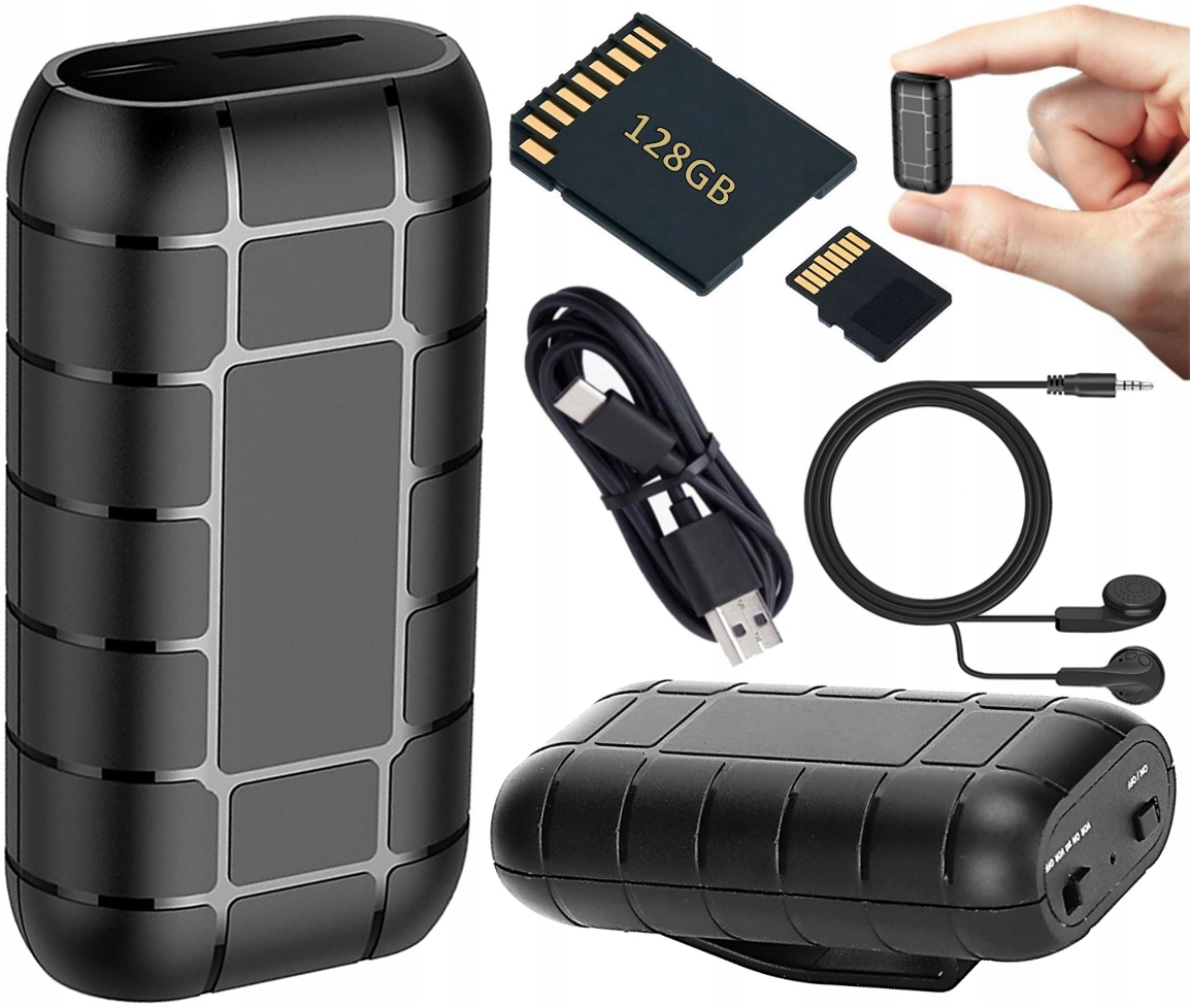 Profesionální diktafon mini b800 karta 128 Gb sluchátka 500 hodin nepřetržitého provozu