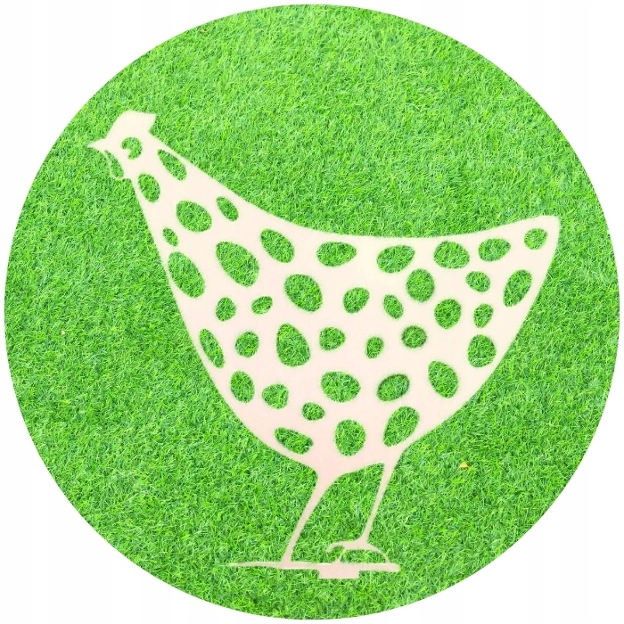 

Dekoracja ogrodowa metalowa kura ozdoba biała