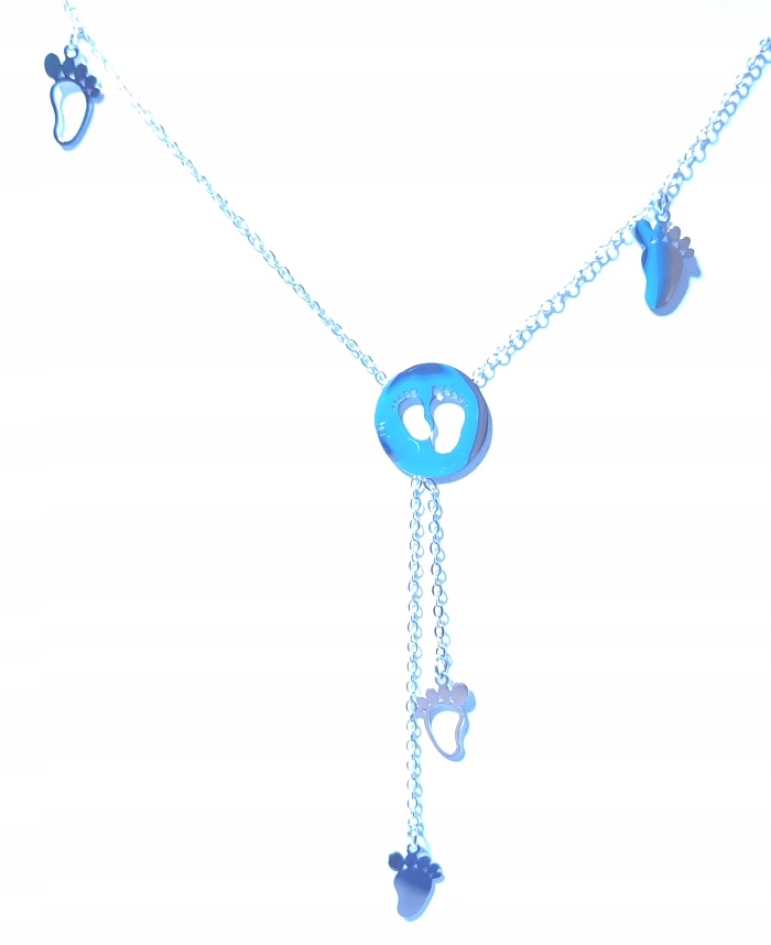 SREBRO ŁAŃCUSZEK CELEBRYTKA NASZYJNIK STOPKI Kod producenta 316L