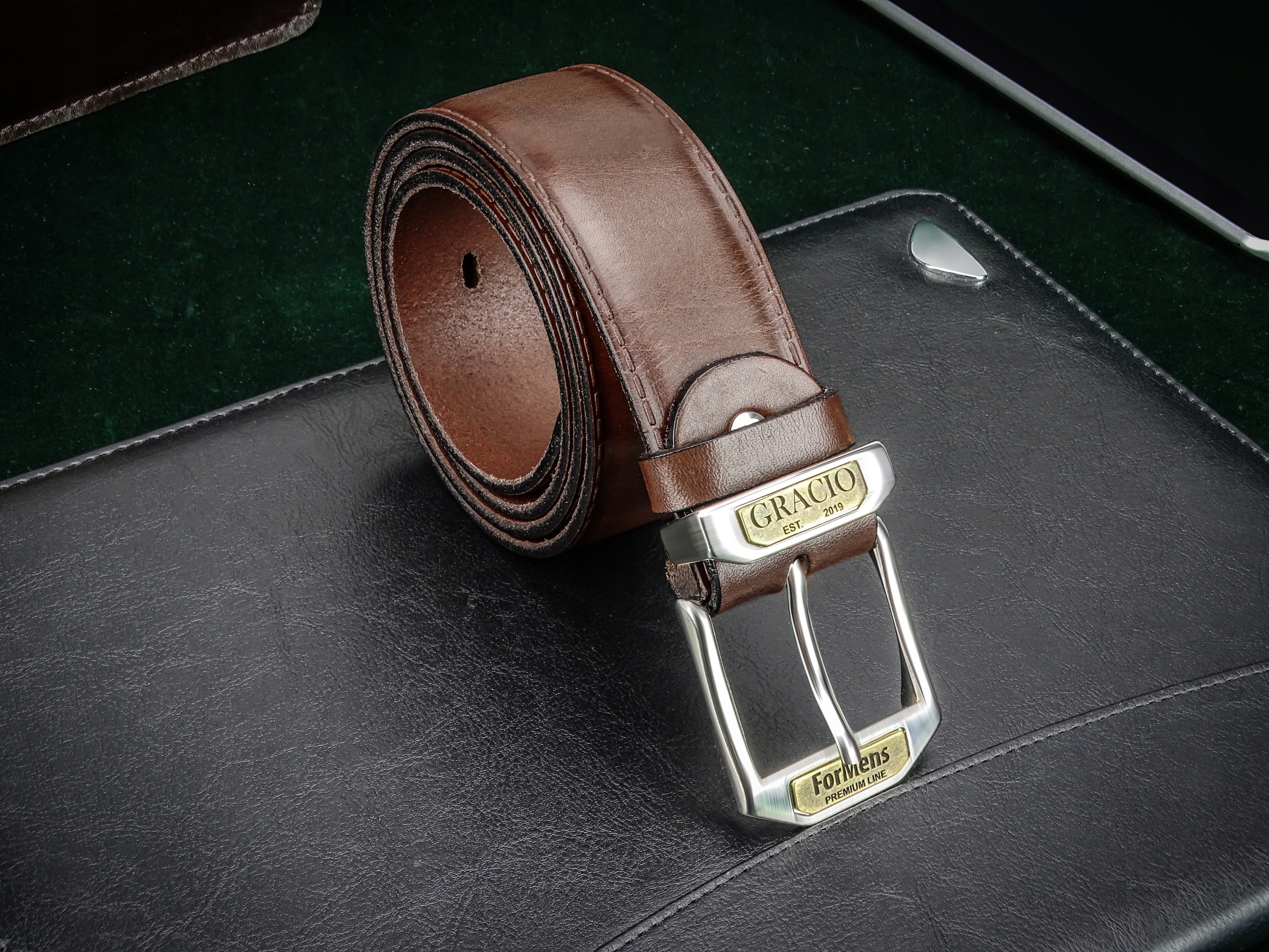 STYLOWY i Funkcjonalny PASEK GRACIO Meski BRAZ 140 cm Formens Premium Line Marka Gracio