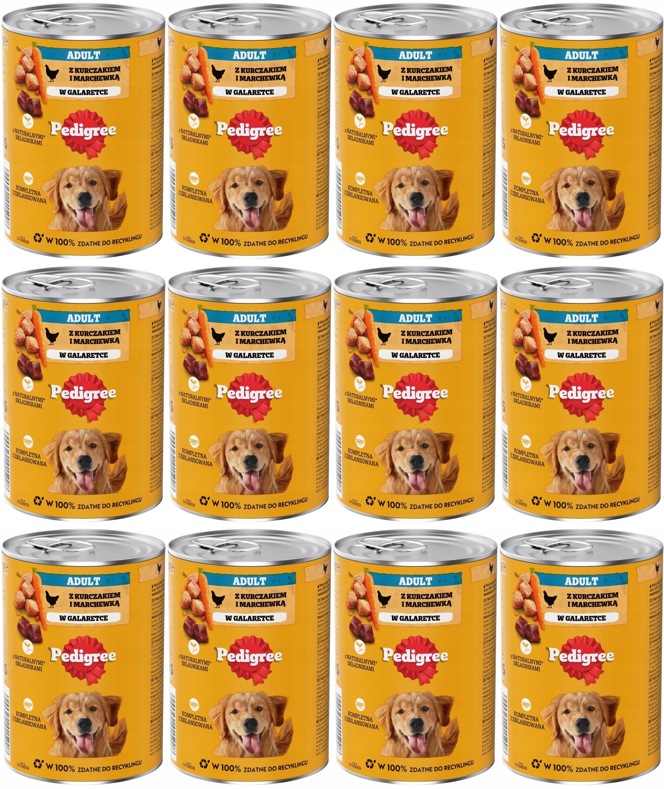Pedigree Adult Kuře v želé 12 x 400 g