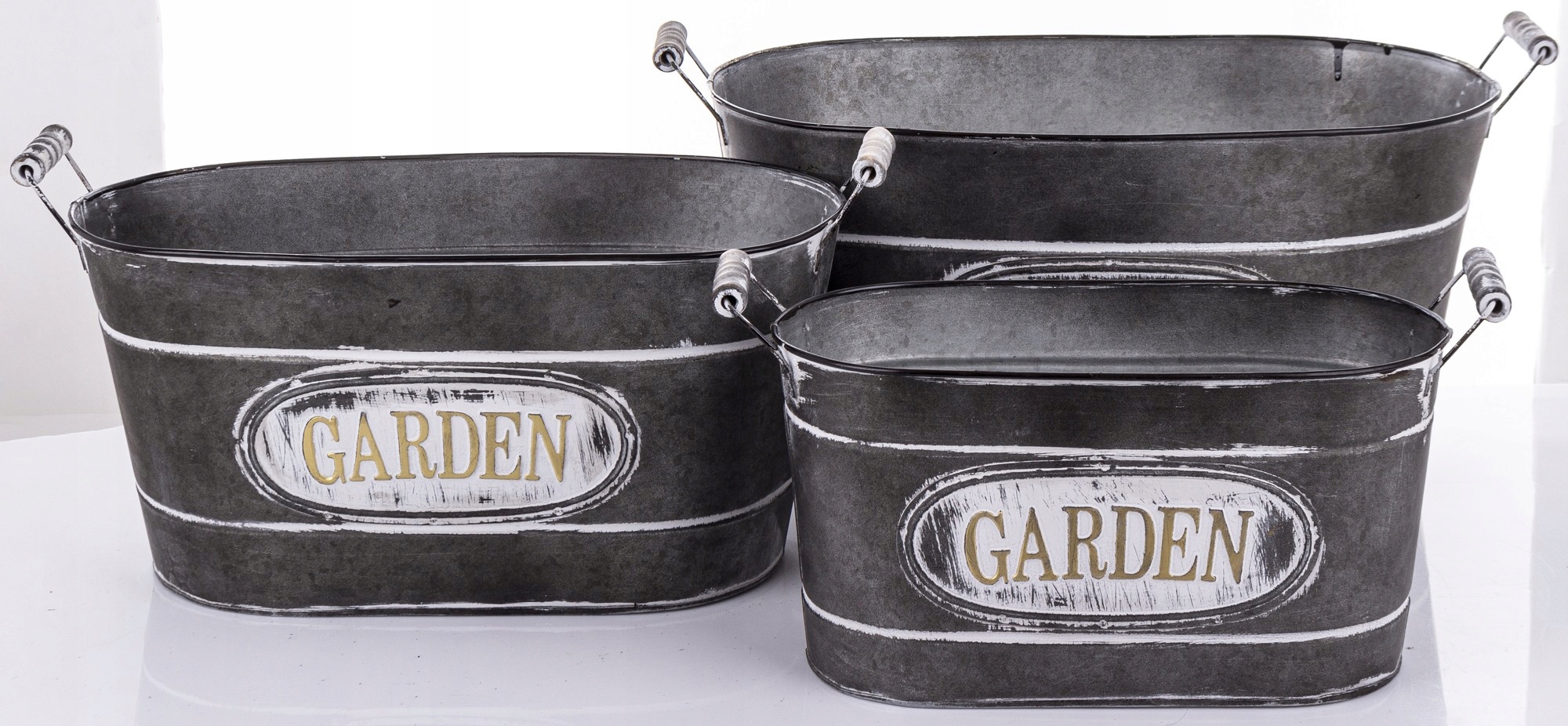 Stylowa metalowa osłonka na taras balkon do altany garden komplet 3 sztuki Stan opakowania oryginalne