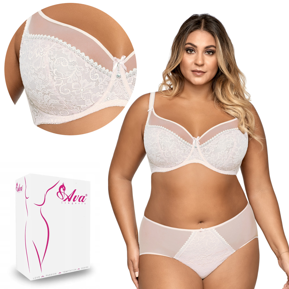 Podprsenka Soft Crystal Av 1396 měkká bílá 105D