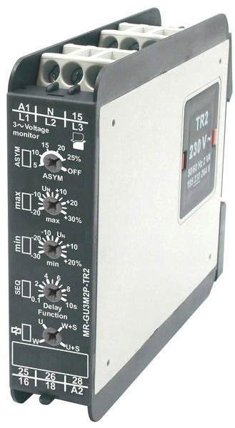 Przekaźnik nadzoru kolejności i zaniku faz 2P 5A 12-400V Ac 2613064