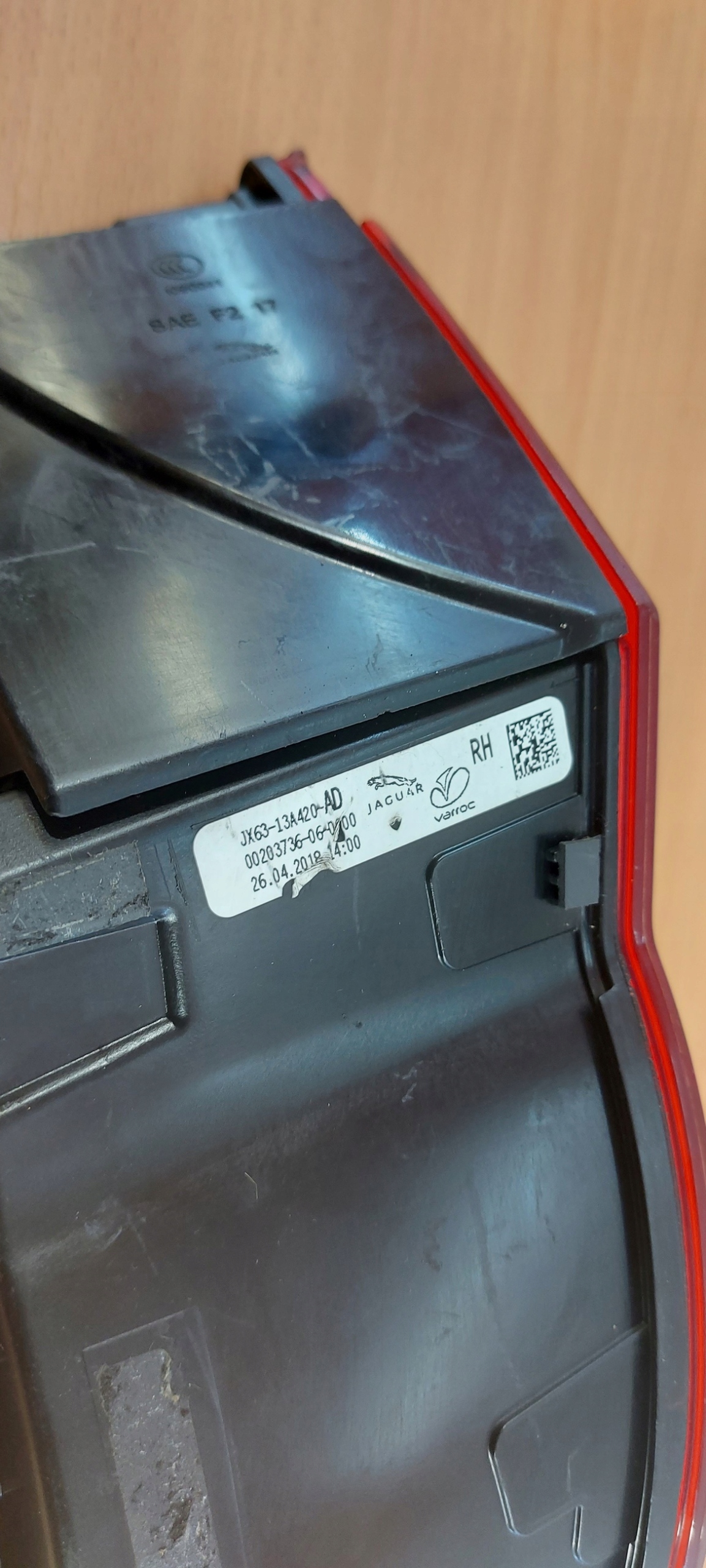 JAGUAR XF SPORTBRACKE right light WEWNETRZA rear part