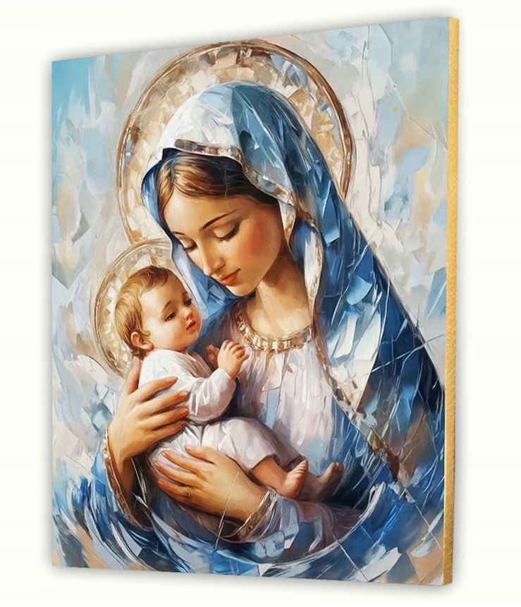 Obraz do obývačky náboženský 40x50 cm Ježiš a Mária na plátne darček #901