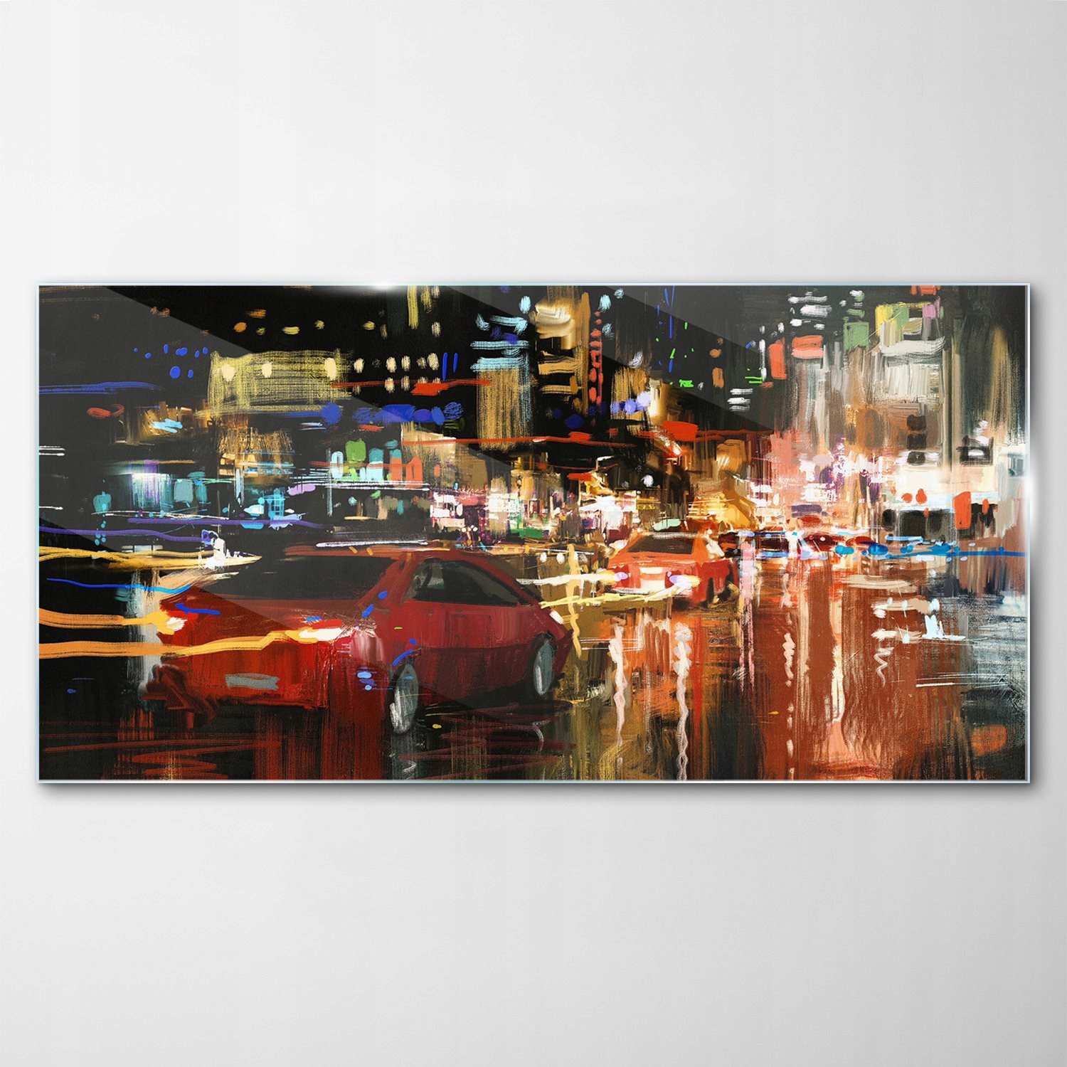 

Hartowany Obraz Szklany Miasto Noc Ulice 100x50