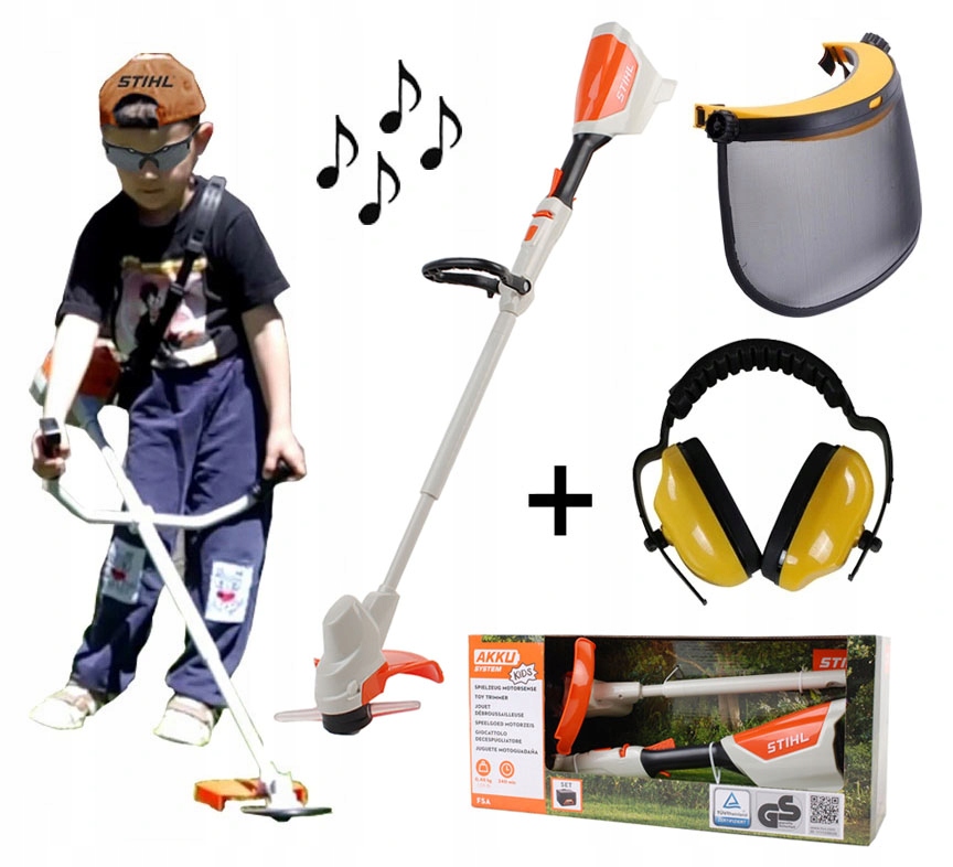 

Kosa Podkaszarka Zabawka Stihl Dla Dziecka + Hełm