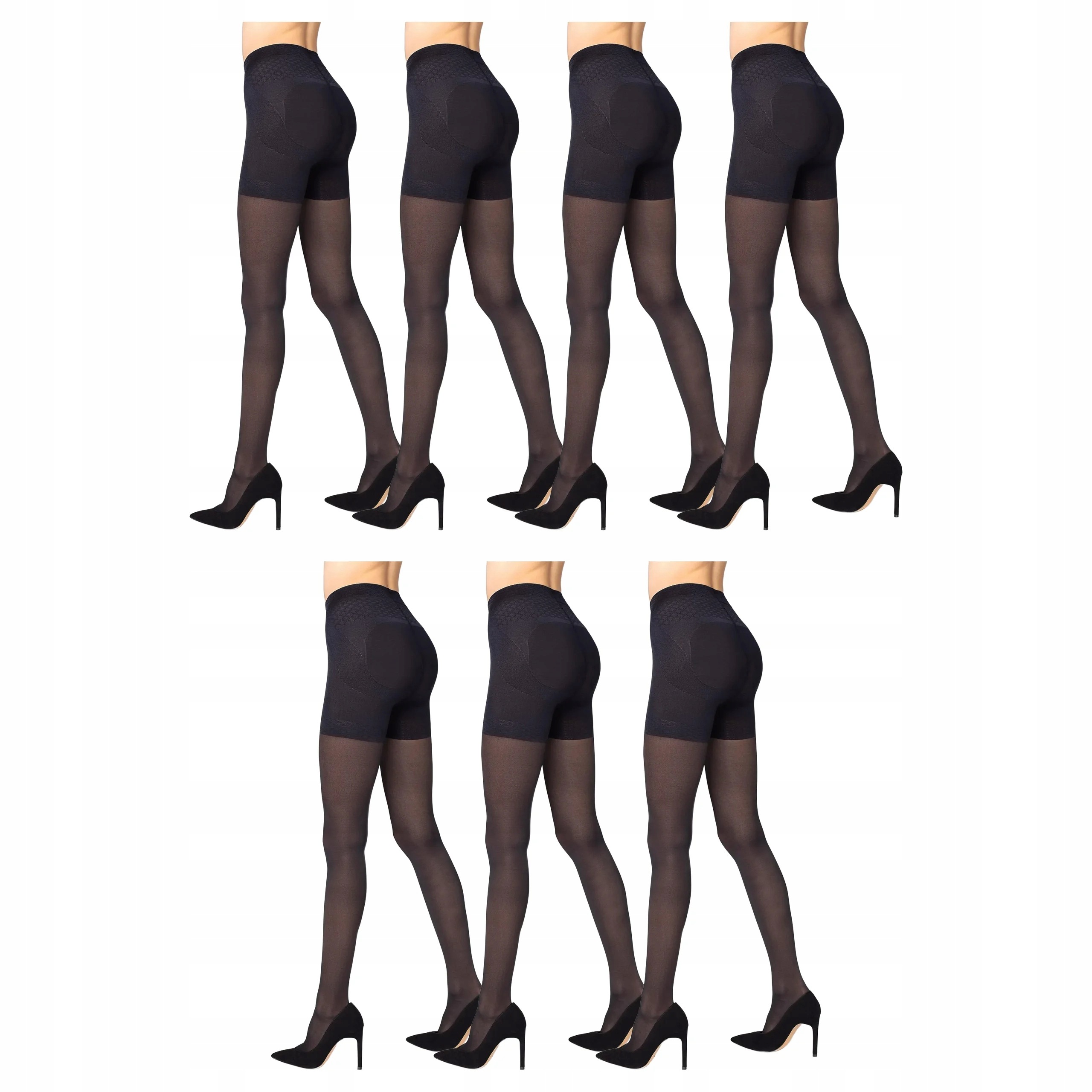 7 x Punčocháče punčocháče Marilyn Plus Up 40 Den 4-L nero
