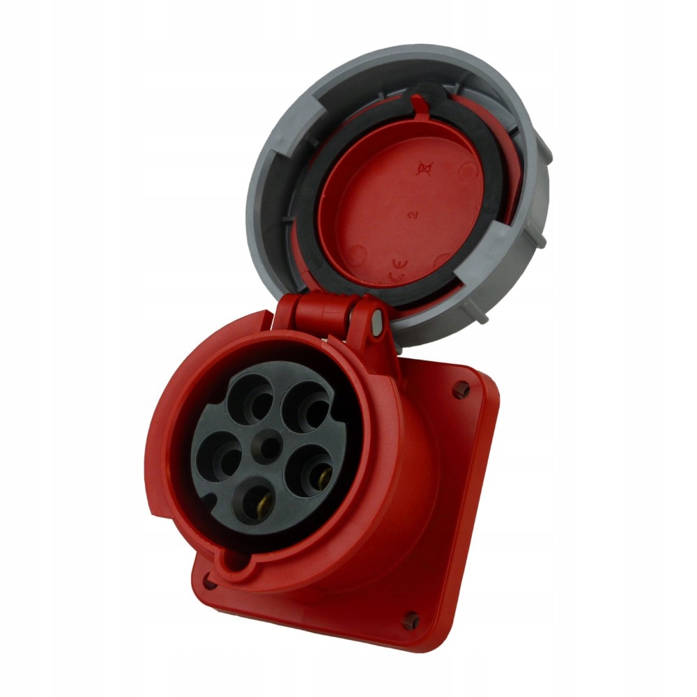 Silová Montážní Zásuvka Twist 63A 5P 6H IP66 Tabulová Jednoduchá