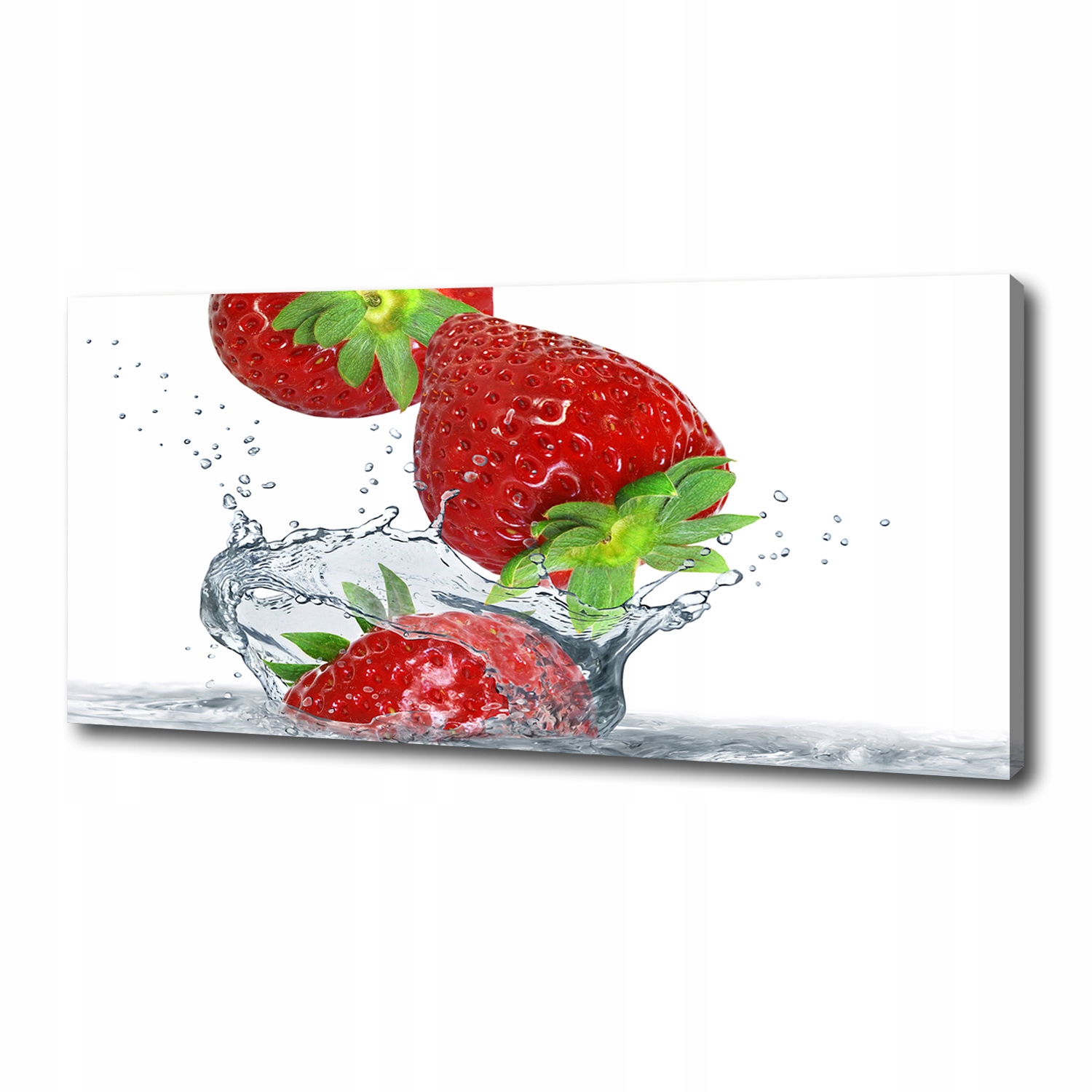 

Foto obraz na płótnie Truskawki i woda 125x50 cm