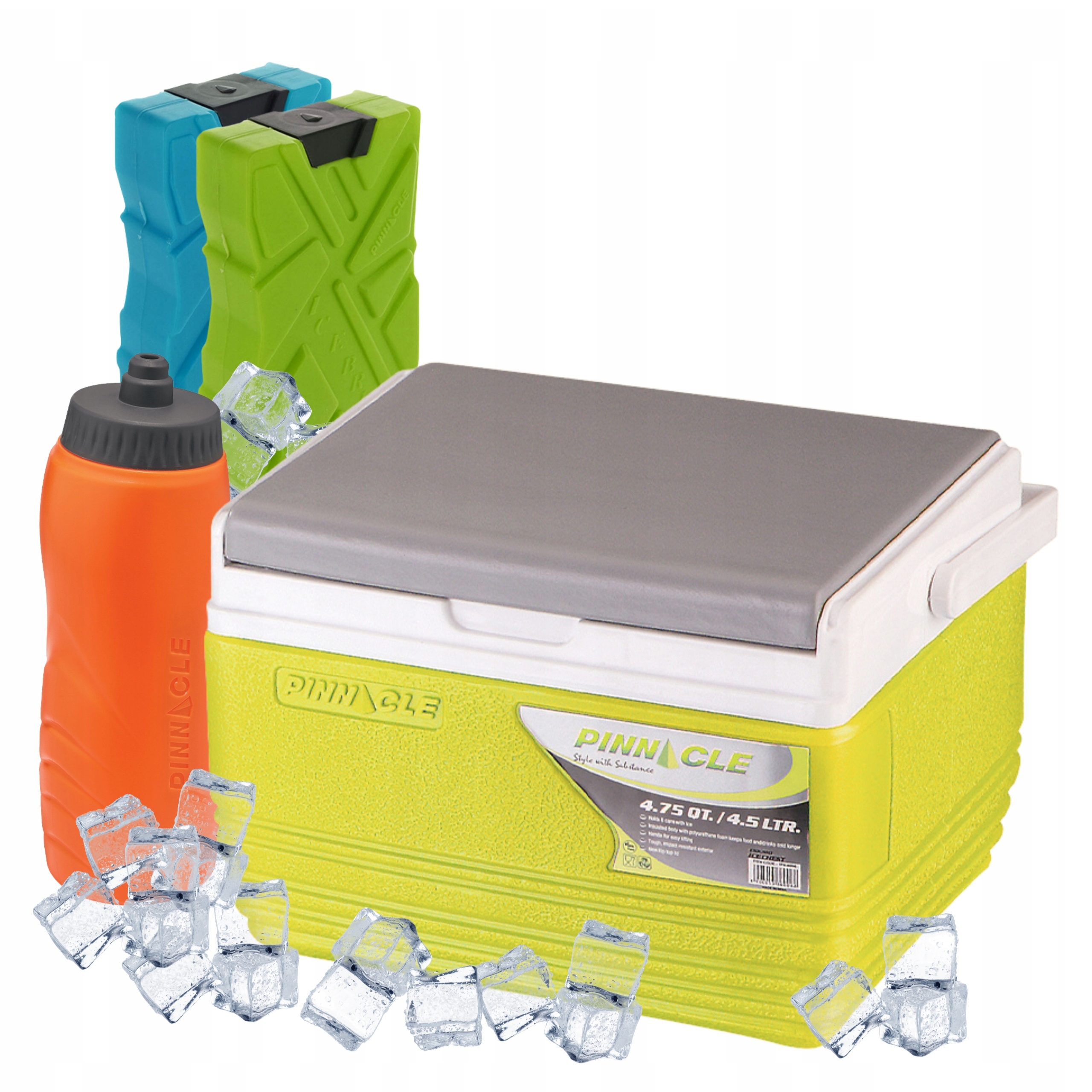 Malá turistická lednička 4,5 l Pinnacle Tpx 6006 limetková 2 náplně +Lahev Na Pití