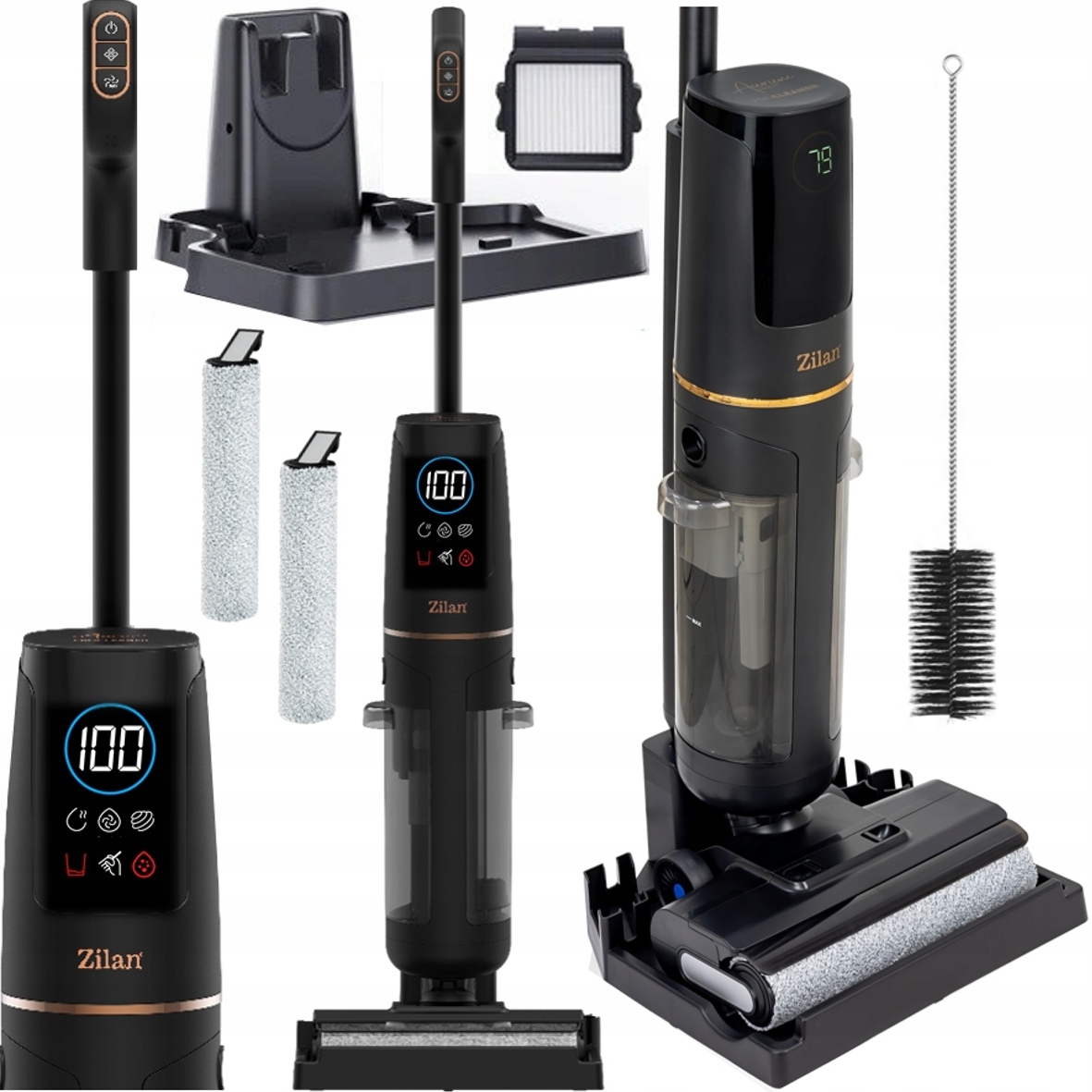 Odkurzacz Bezprzewodowy Pionowy Myjący Mocny Mop Na Mokro 3w1 200W 16500Pa