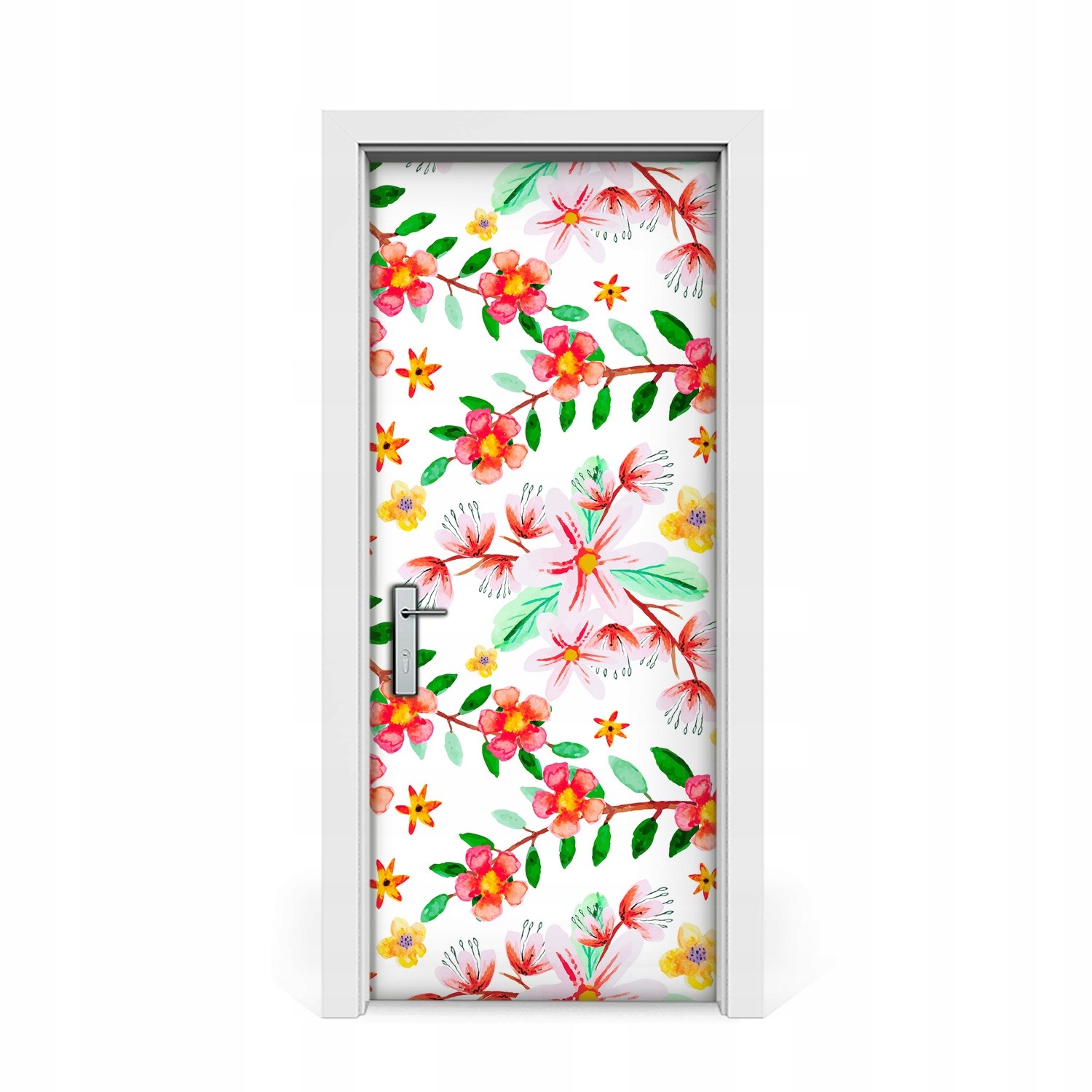 

Naklejka na drzwi okleina Kolorowe kwiaty 85x205