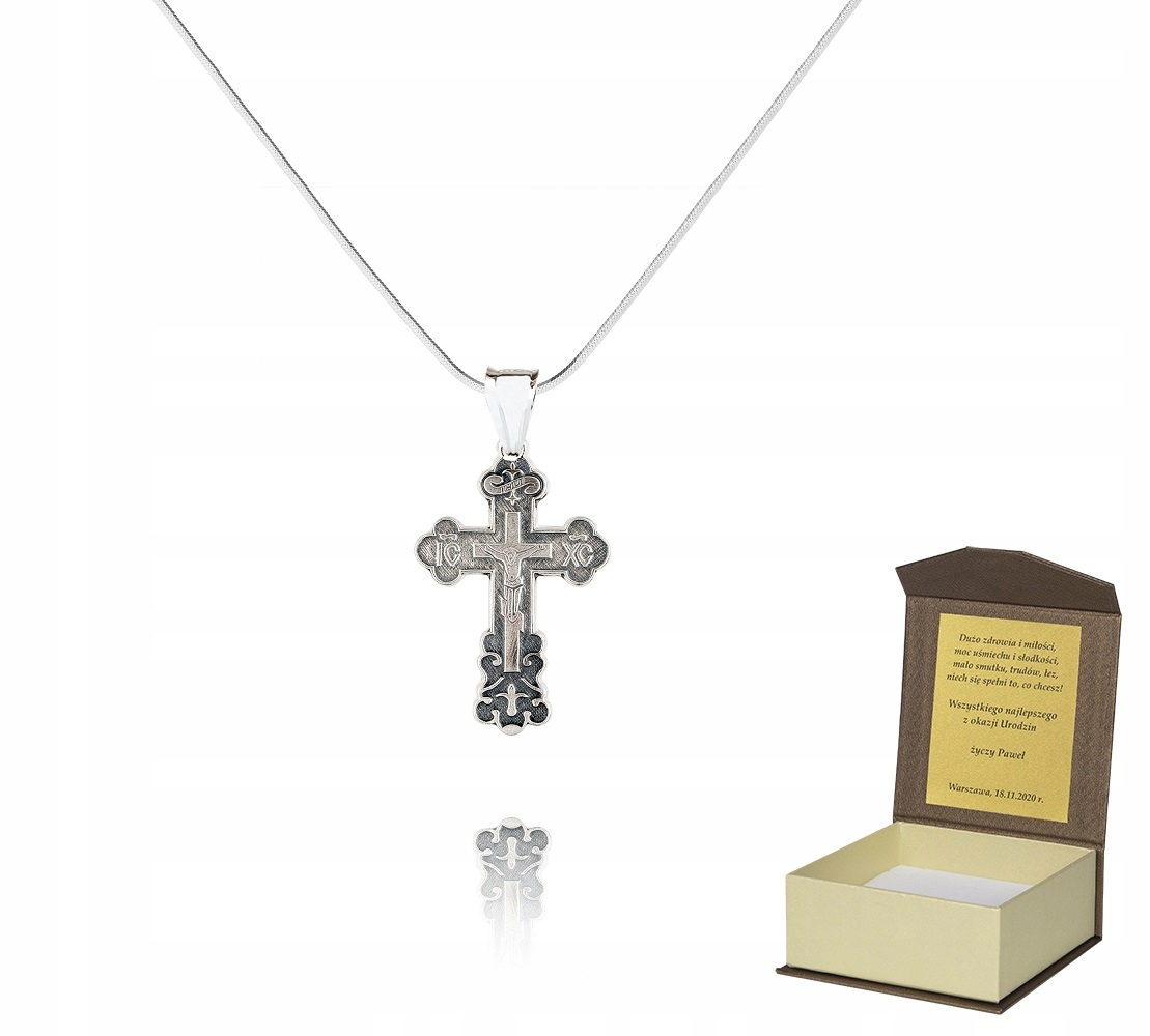 Stříbrný řetízek Pravoslavný Křížek 50 cm L2K27