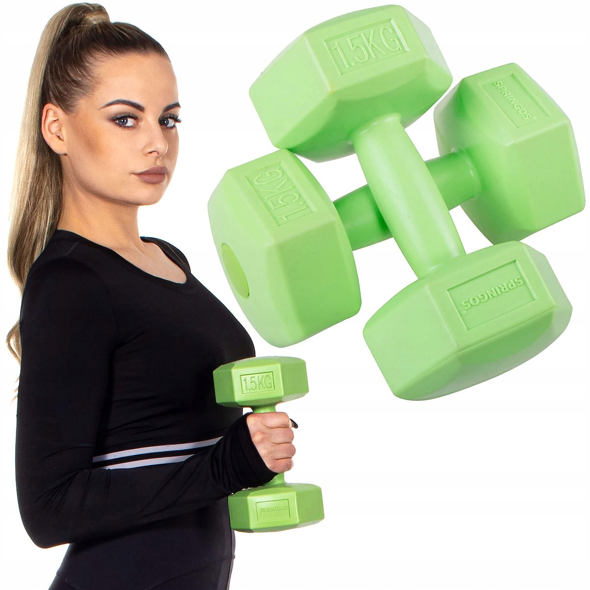 

Hantle 2x1,5kg Zestaw Ciężarki Fitness Hantelki