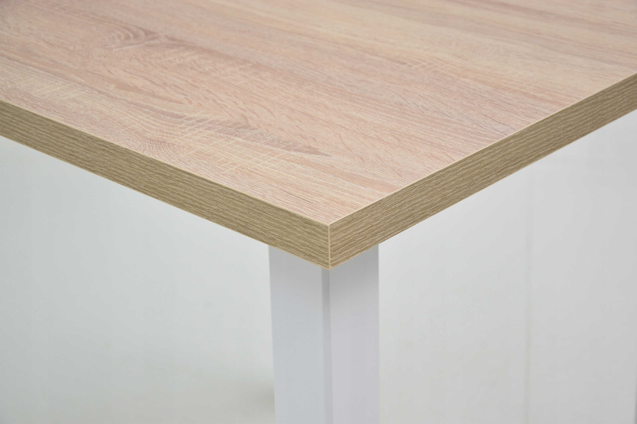 6 krzeseł TAPICEROWANE w kratkę + stół DĄB SONOMA Wysokość stołu 76 cm