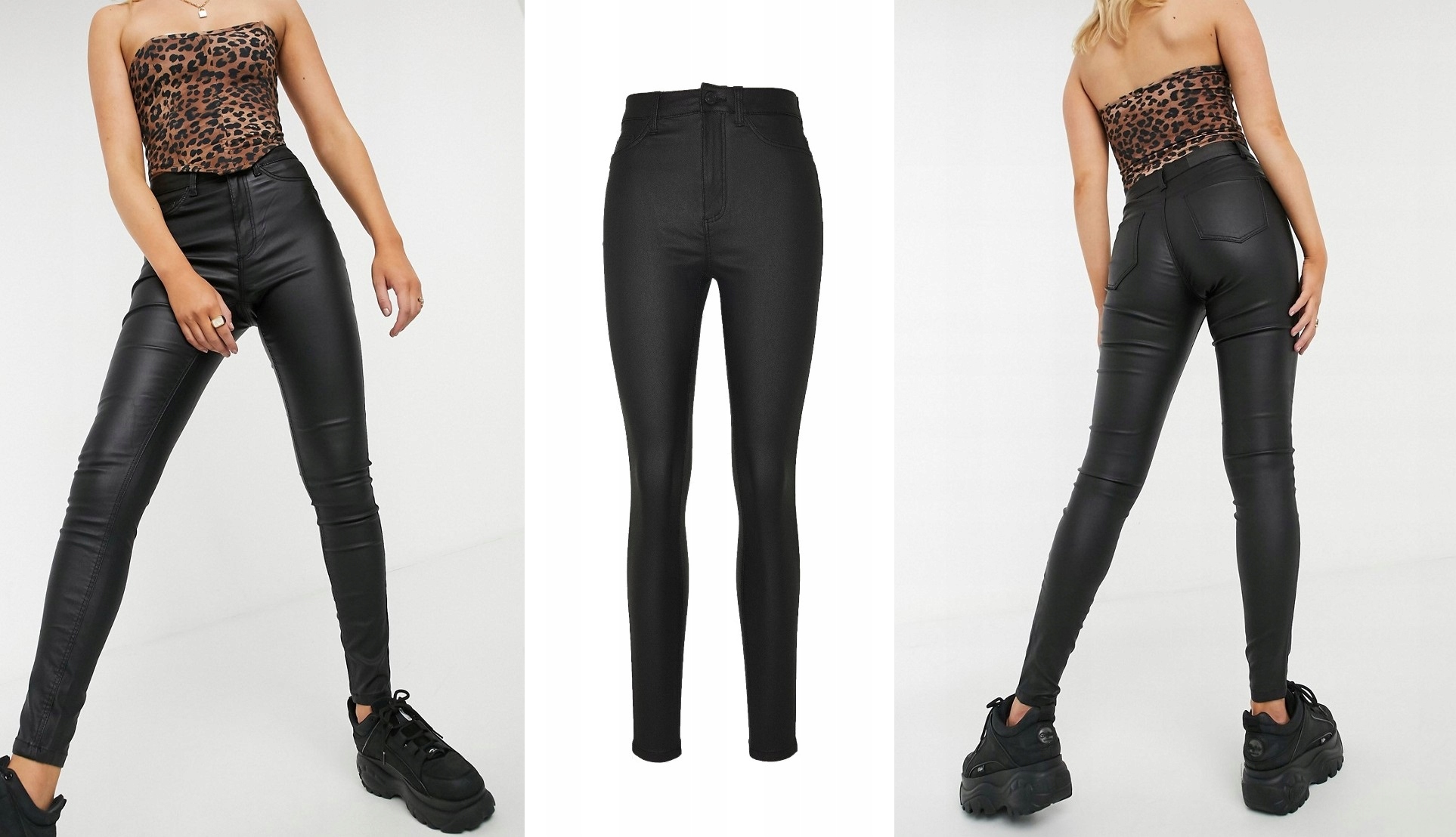 

Noisy May Woskowane spodnie jeansy Skinny Xs 28