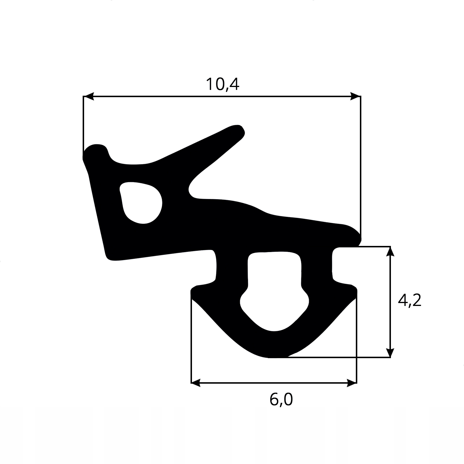 Uszczelka do Okien PCV VEKA S-1126 - 50m Szerokość produktu 0.83 cm