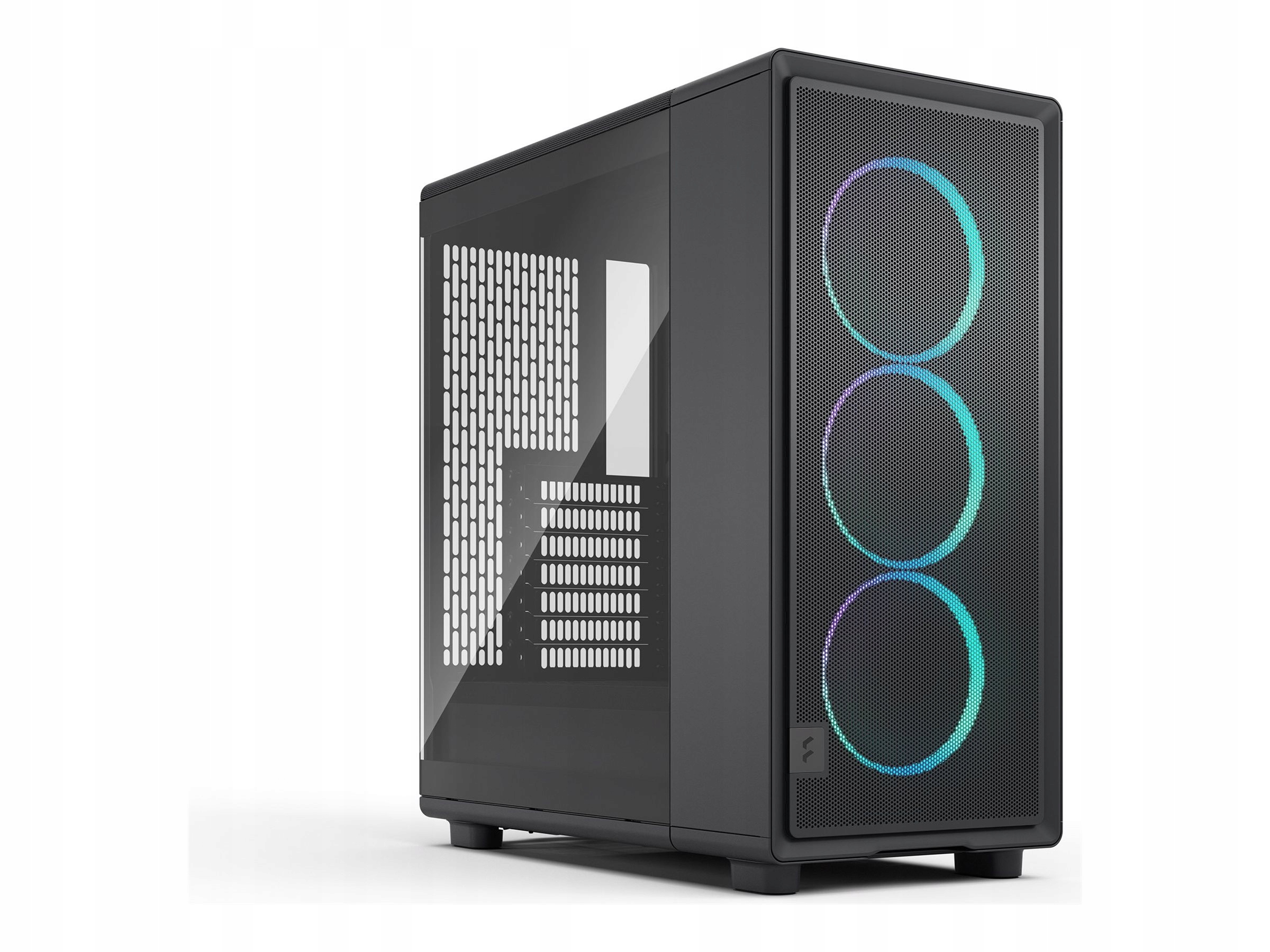 Počítačová Skříň Fractal Design Epoch Atx v černé barvě s Rgb efektem a výřezem