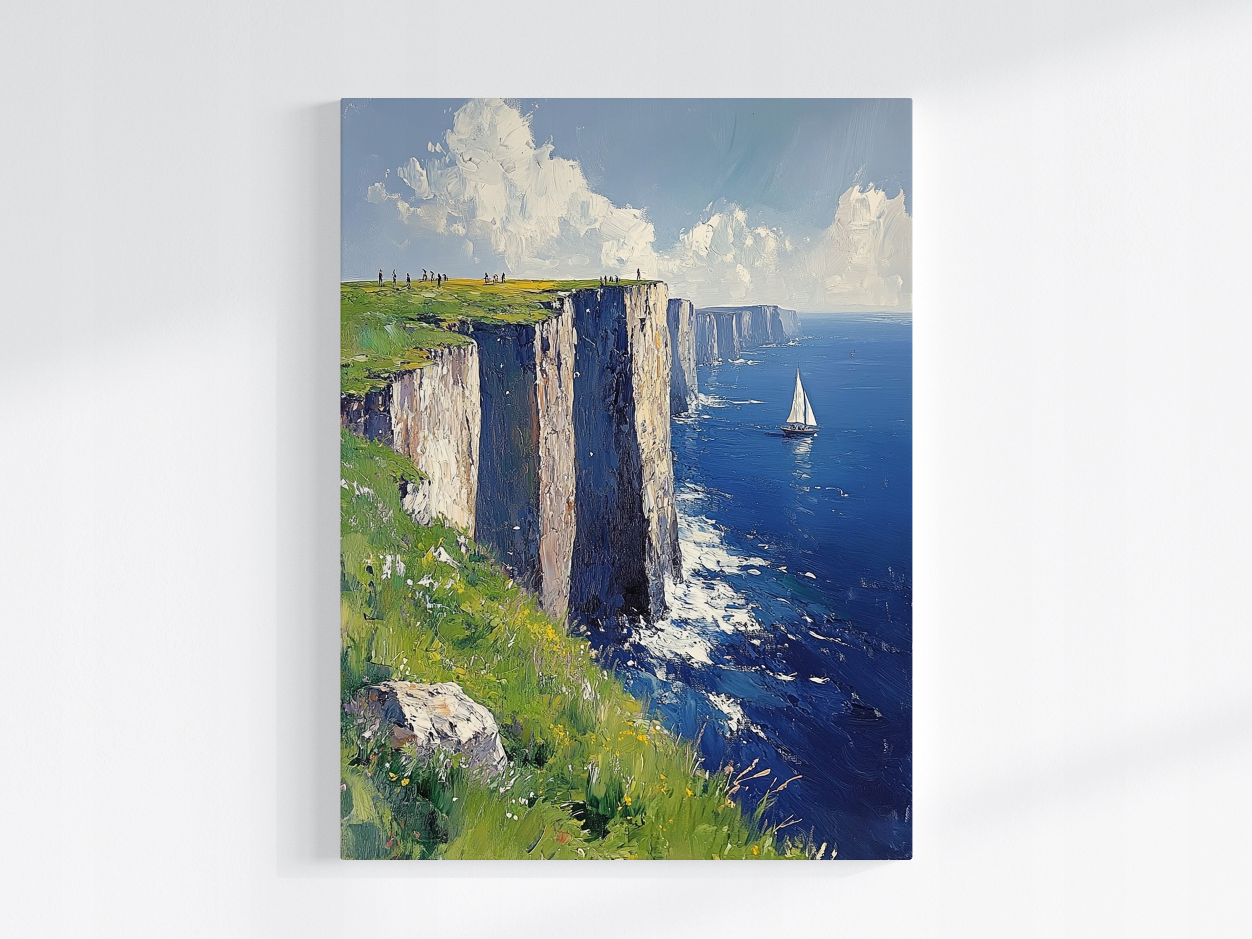 Obraz Na Plátně Canvas Krajina Útesy Moře Oceán Plachetnice 75x100
